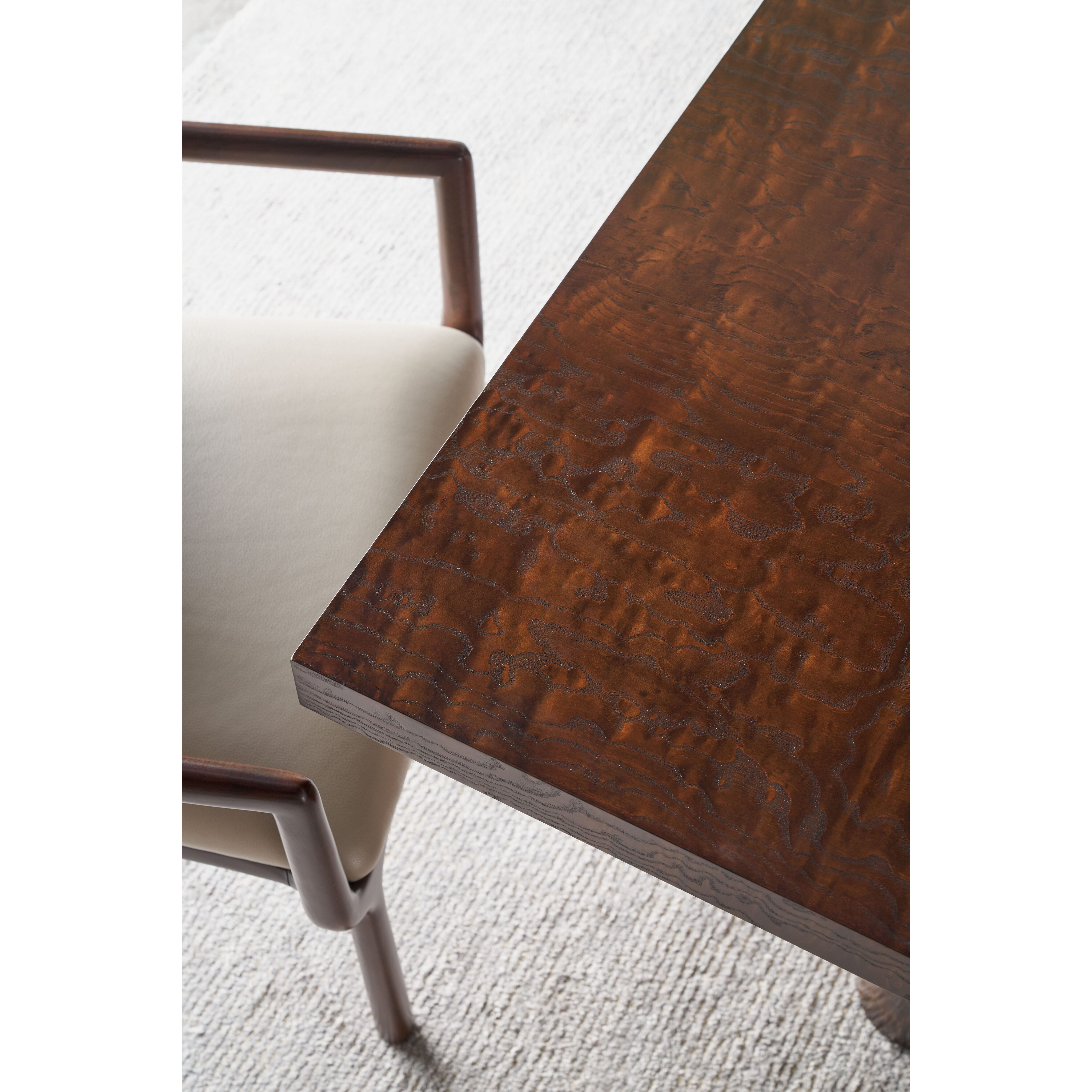 Kesden 128 X 44 inch Pyramid Brown Extension Dining Table, Wooden