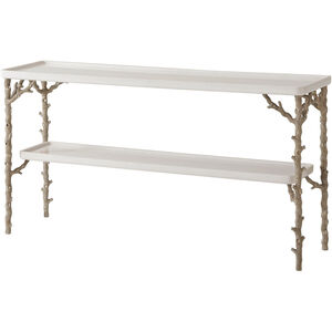 Corallo 62 X 16 inch Mottled White Eggshell Console Table