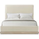 Repose Grey Oak US Queen Bed, Wooden, Upholstered