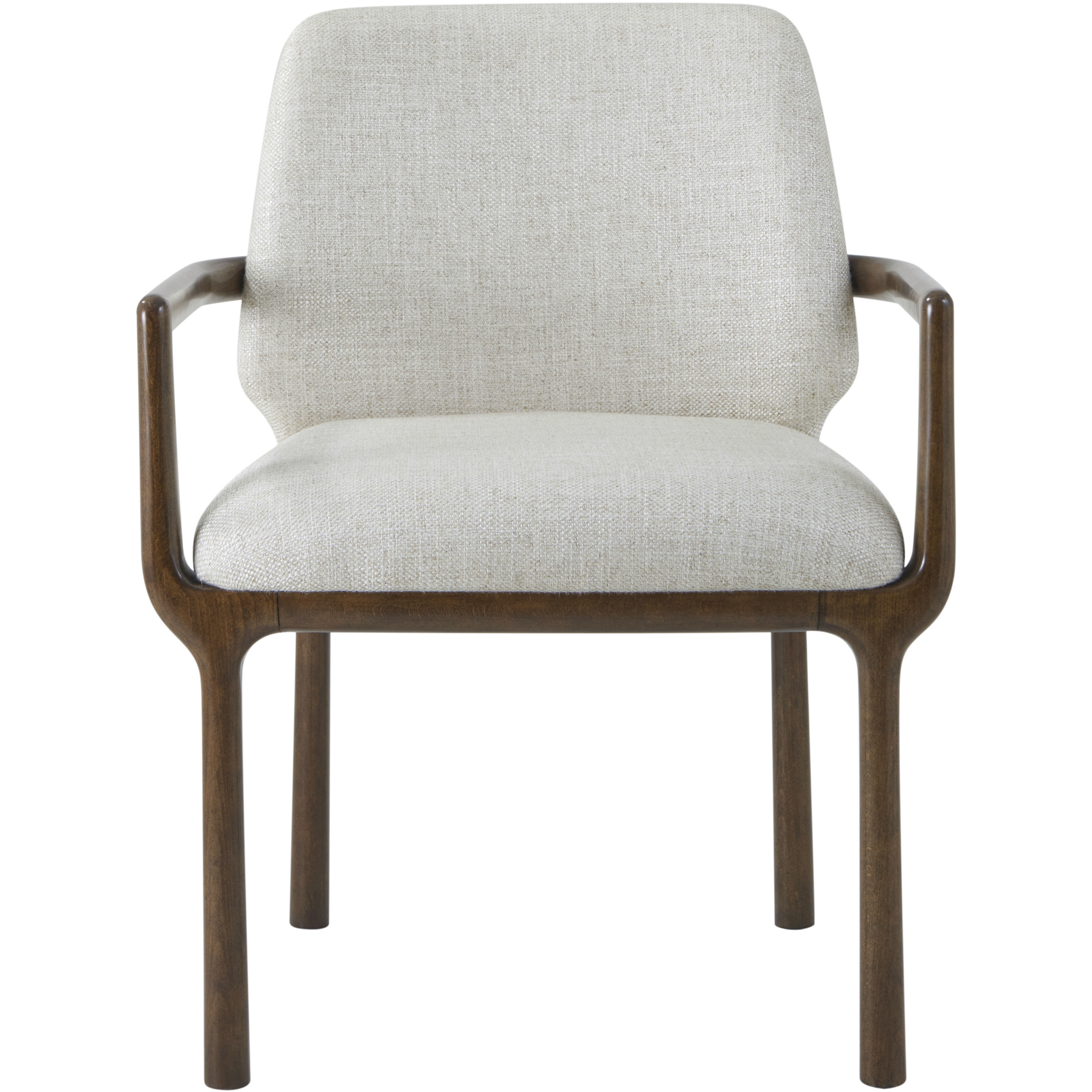 Kesden Pyramid Brown Dining Chair, Wooden, Upholstered