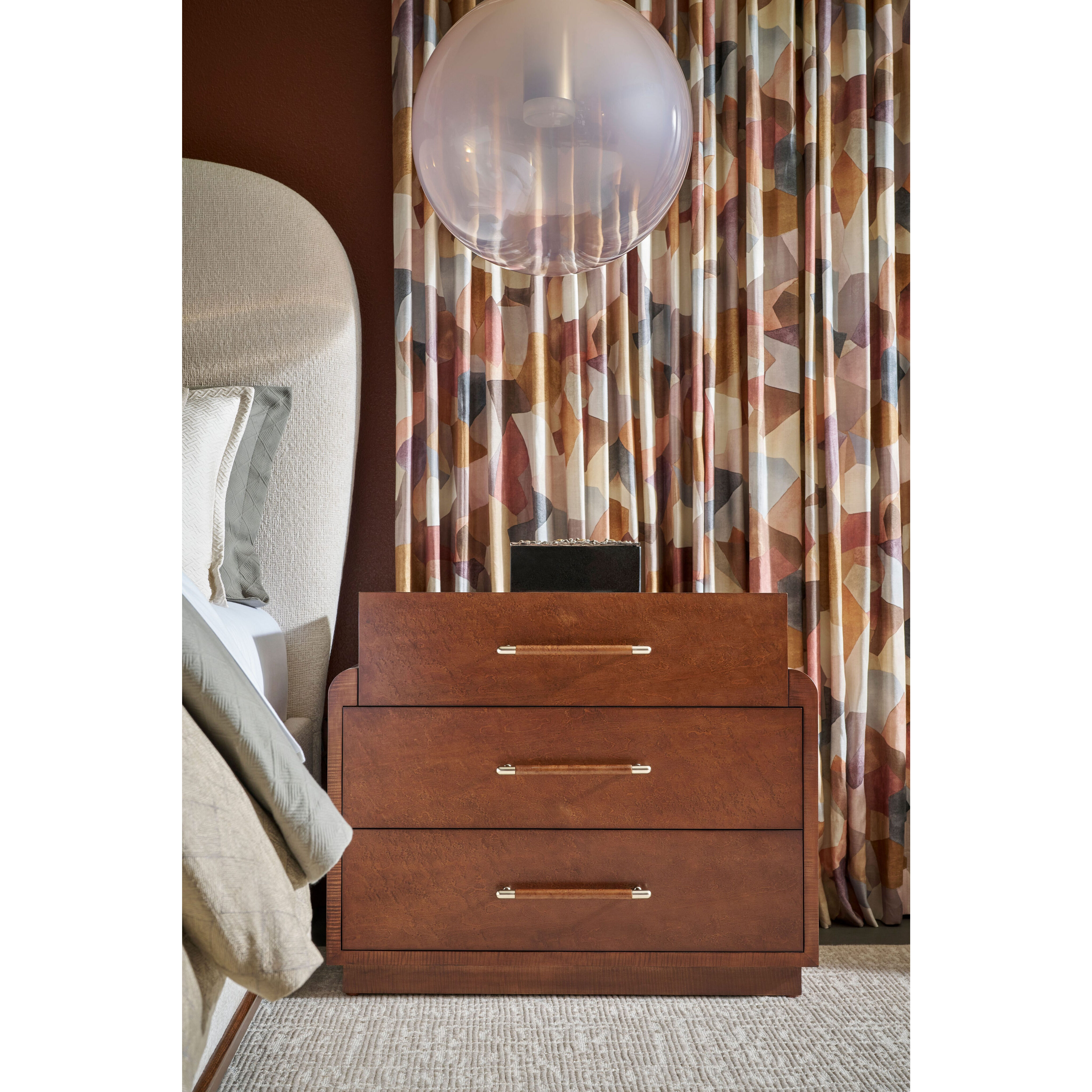 Origins 34 X 28 inch Landmark Nightstand, Wooden, 3-Drawer