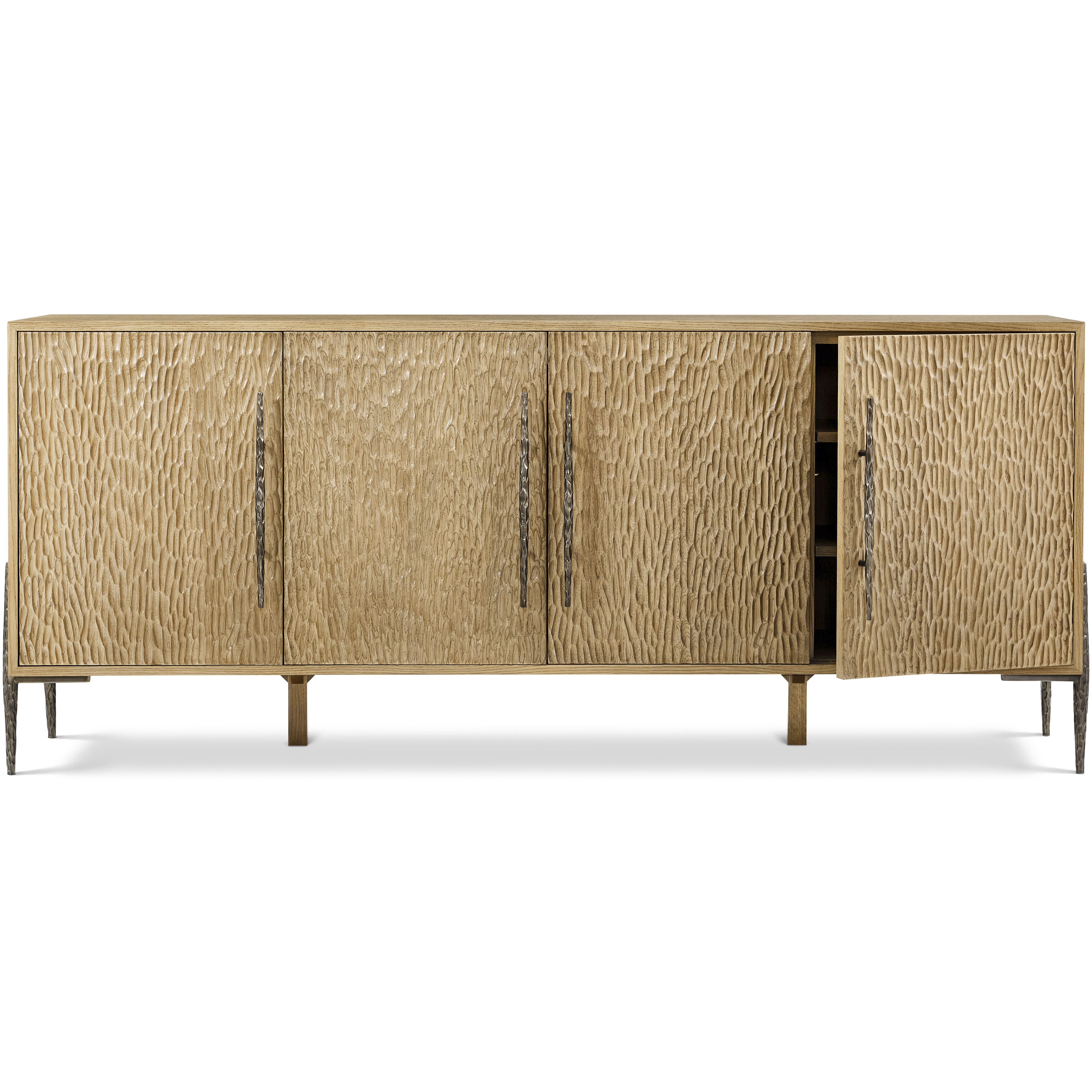 Essence 80 inch Blonde Media Cabinet, Wooden