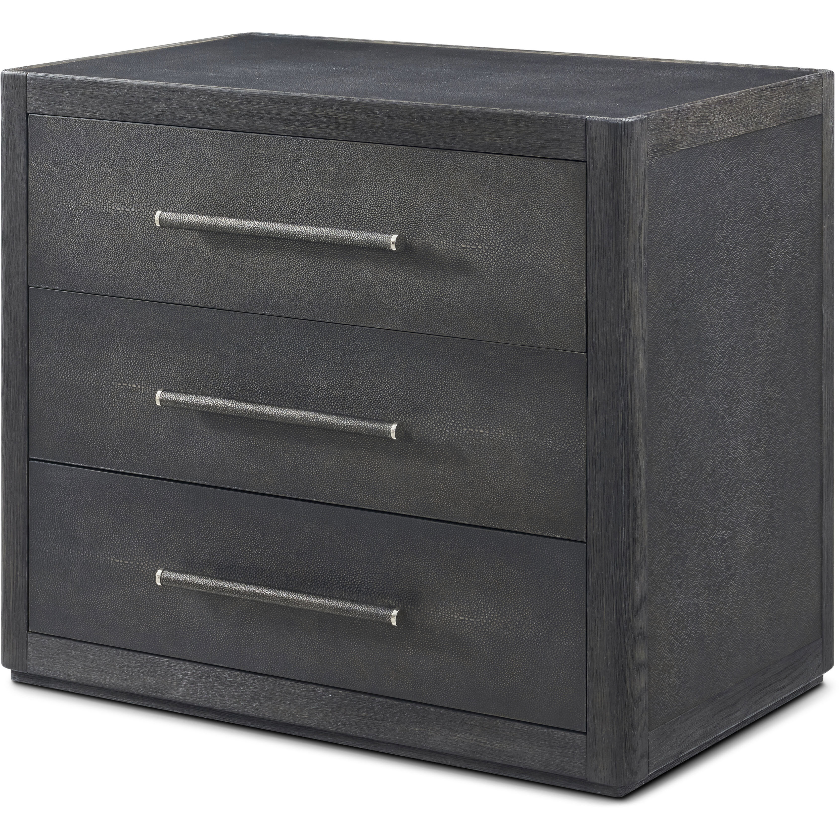 Maxwell 32 X 28 inch Obsidian Nightstand, Wooden, 3-Drawer