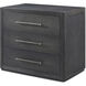 Maxwell 32 X 28 inch Obsidian Nightstand, Wooden, 3-Drawer