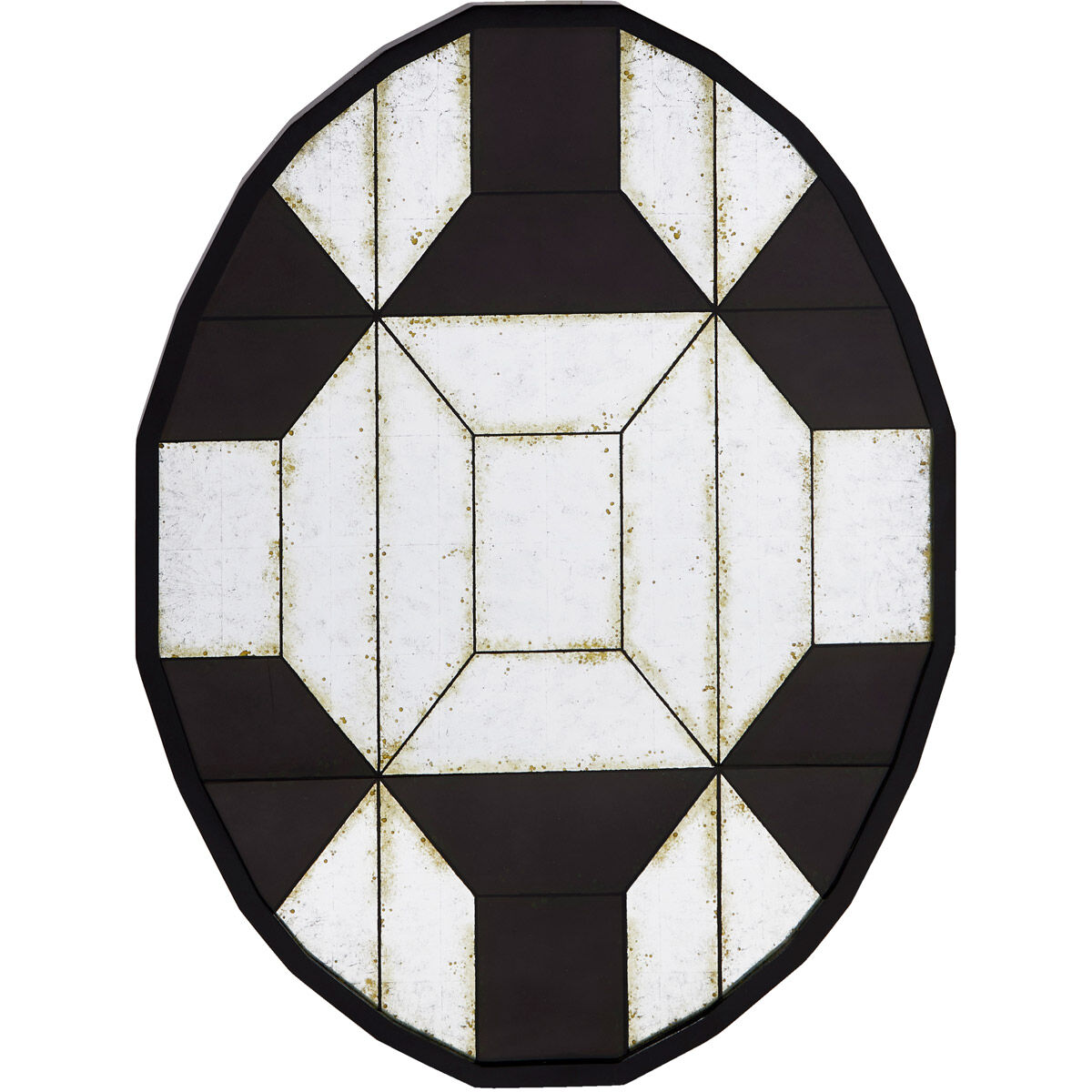 Christian Jeweled 39 X 30 inch Eglomise Wall Mirror