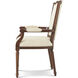 Caraway Heritage Brown Arm Chair, Wooden, Upholstered, TA Originals