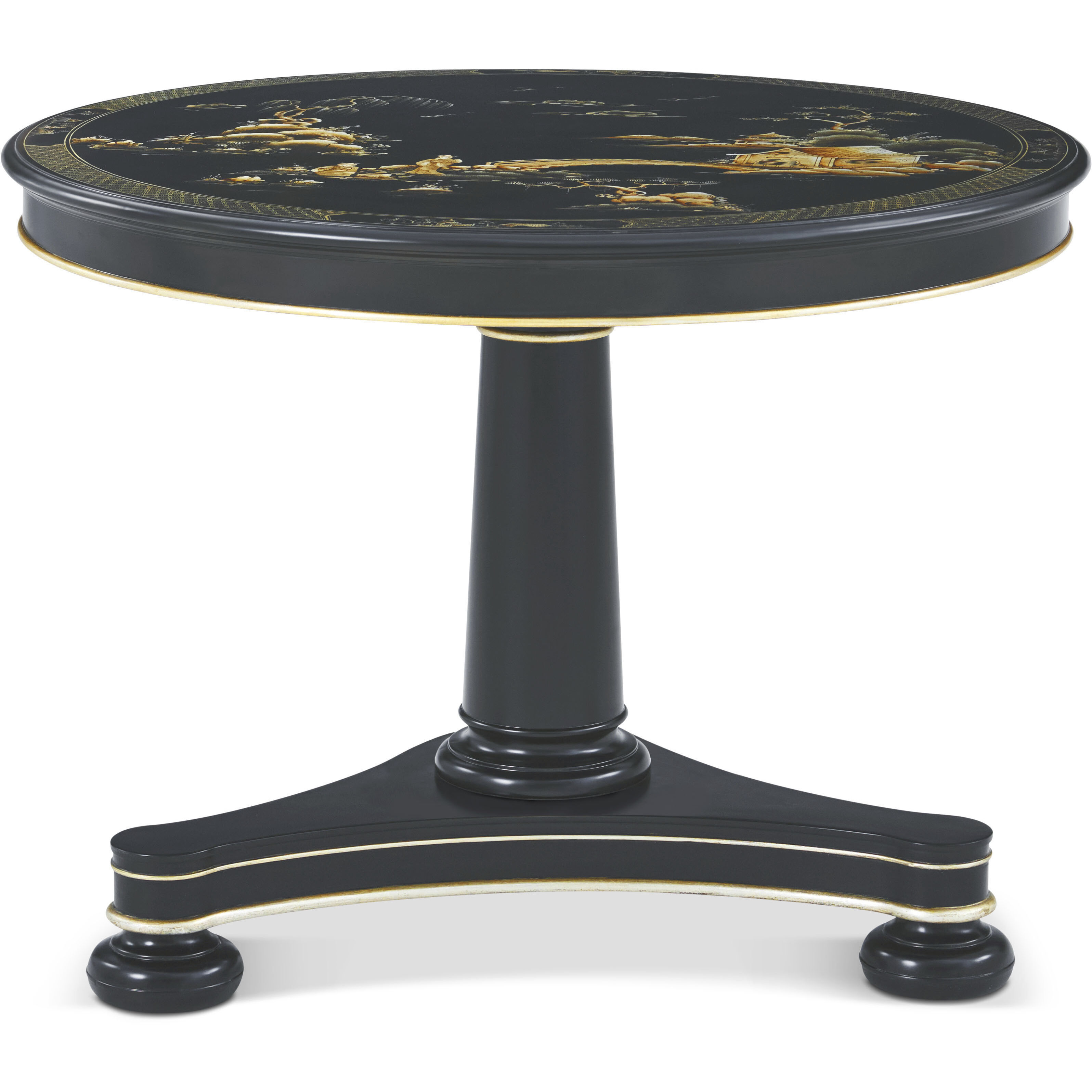 Chinoiserie 42 X 42 inch Center Table, Wooden, Spencer London