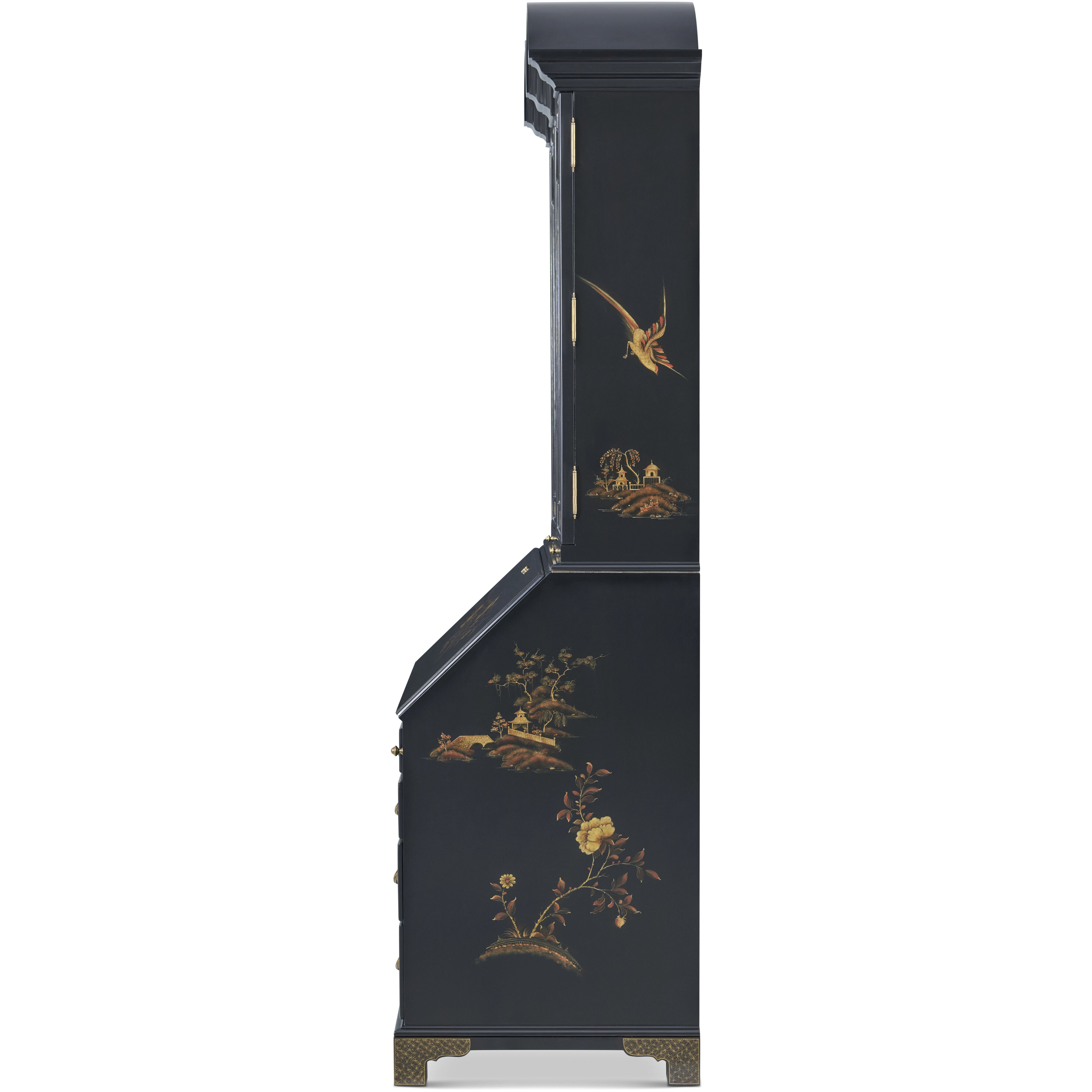 Brushwork 43 X 25 inch Secretaire, Wooden, 2-Door