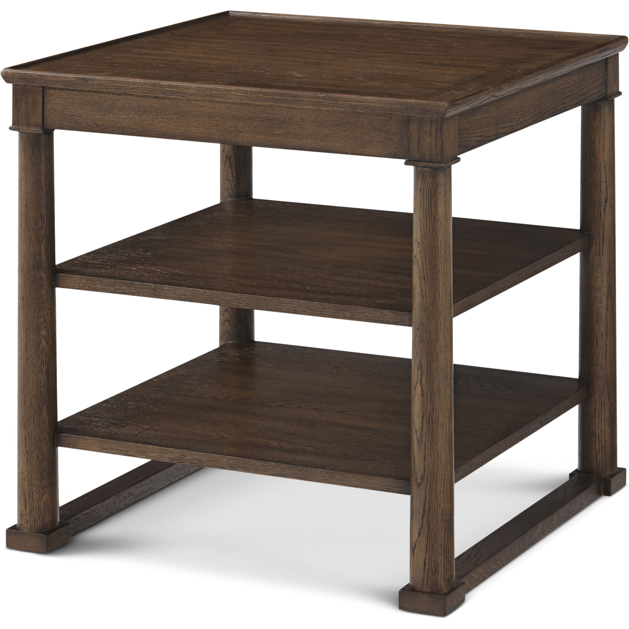 Surrey 24 X 24 inch Brownstone Side Table, Wooden