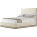 Repose Grey Oak US Queen Bed, Wooden, Upholstered
