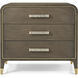 Judith Leiber Couture 32 X 29.25 inch Mink Nightstand, Wooden, 3-Drawer