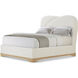 Origins Sesame California King Bed, Wooden, Upholstered