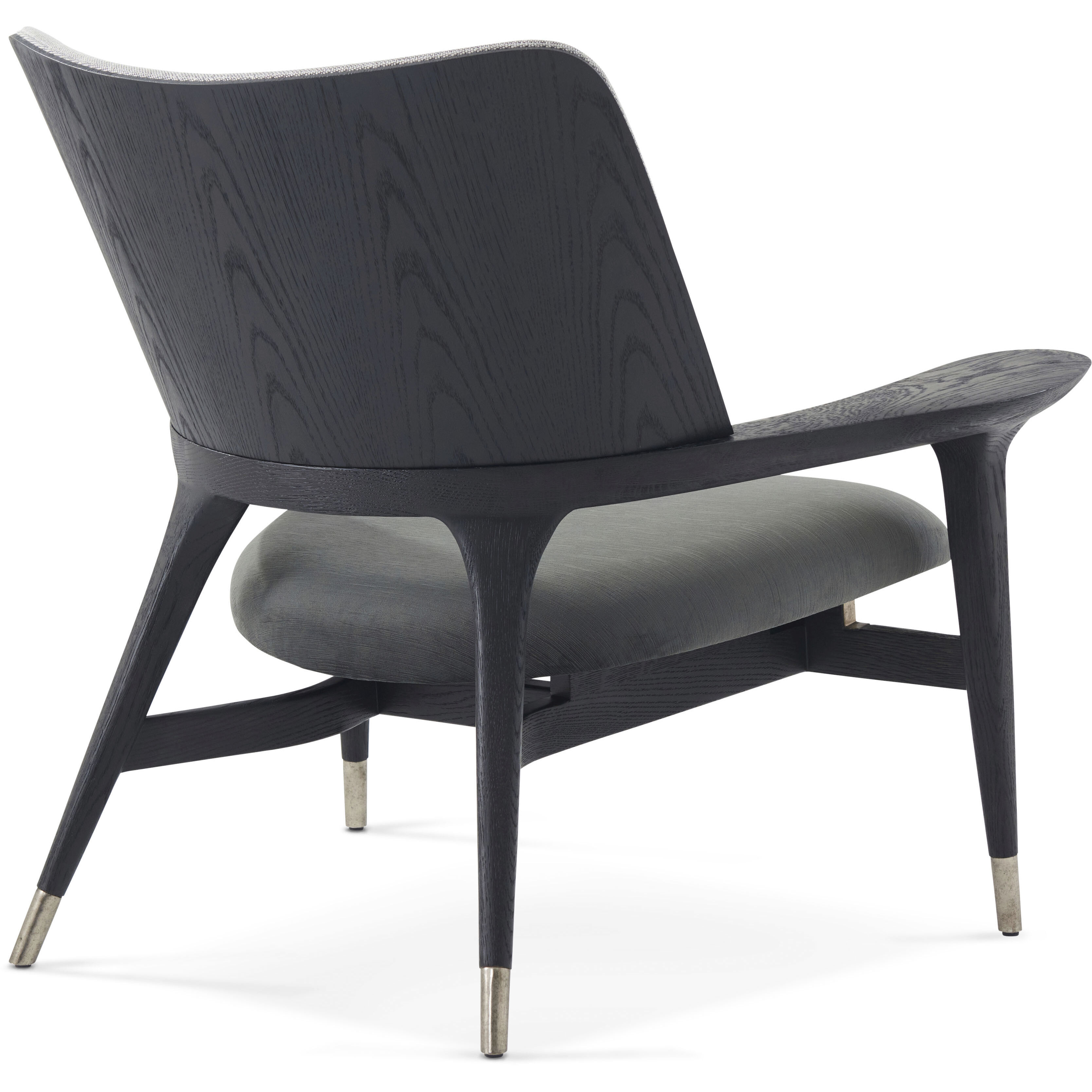 Mod Charcoal Oak Occasional Chair, Wooden, Upholstered