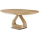 Essence 72 X 54 inch Blonde Round Dining Table, Wooden