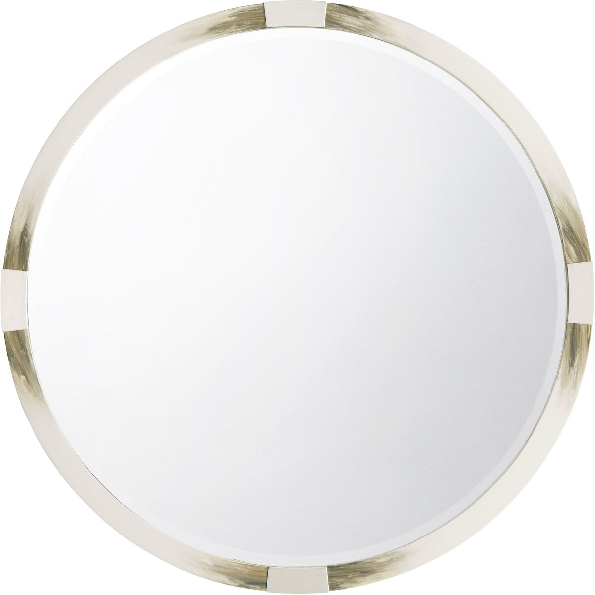 Theodore Alexander 42 X 42 inch Longhorn White Wall Mirror, Round
