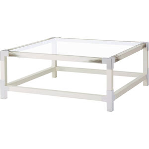 Theodore Alexander 44 X 44 inch Longhorn White Cocktail Table, Squared