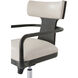 Repose Charcoal Oak Study Chair, Wooden, Upholstered