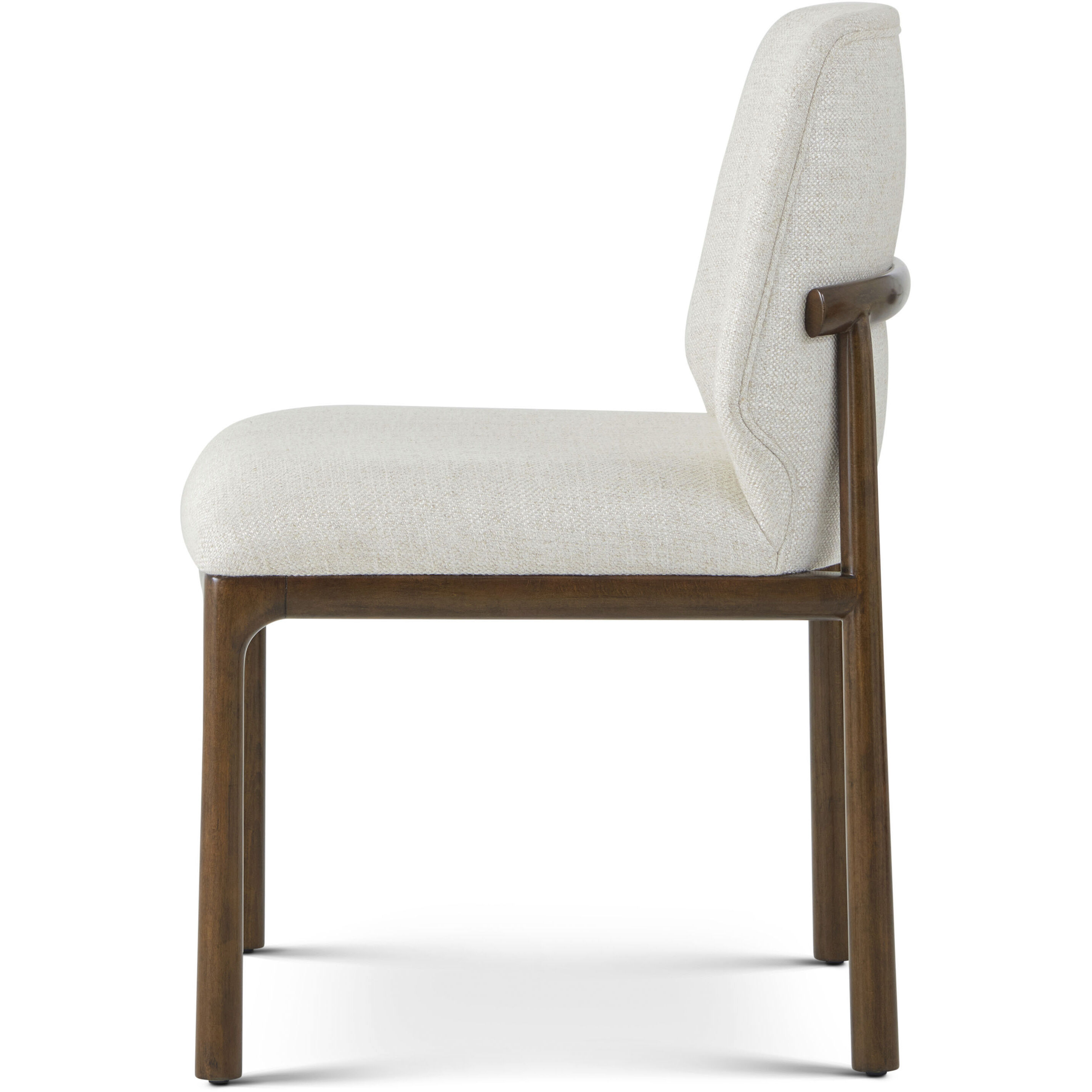 Kesden Pyramid Brown Dining Side Chair, Wooden, Upholstered