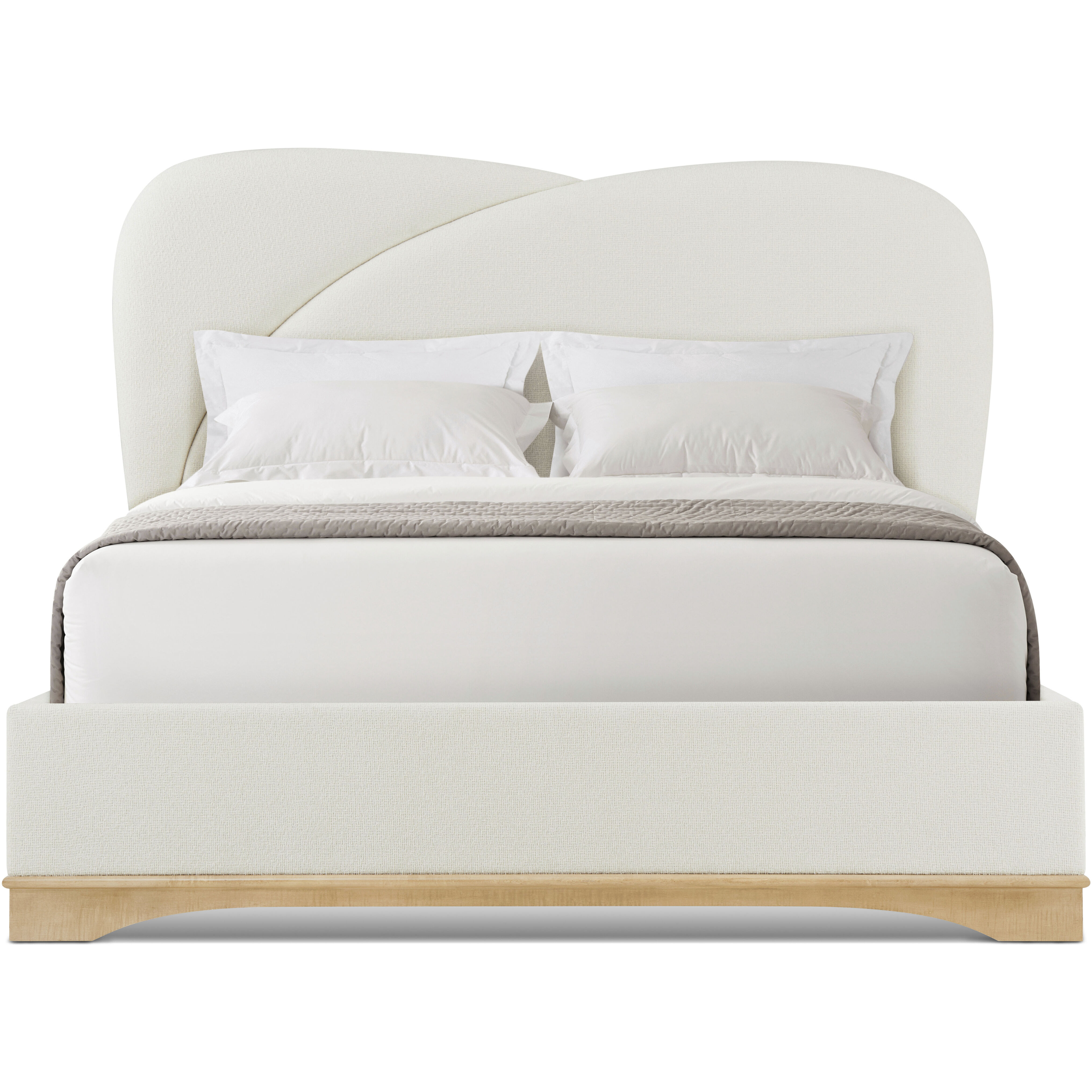 Origins Sesame US King Bed, Wooden, Upholstered