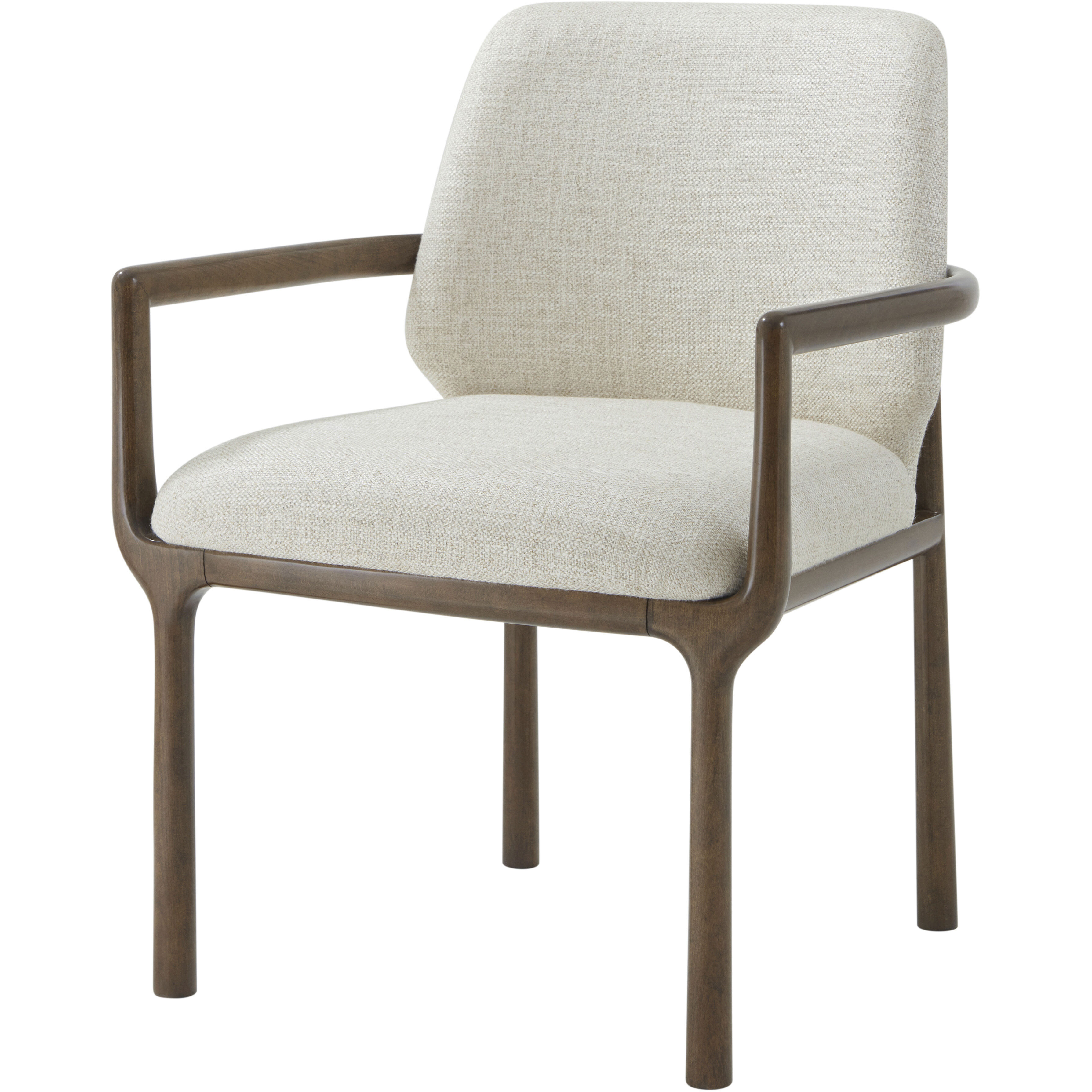Kesden Pyramid Brown Dining Chair, Wooden, Upholstered