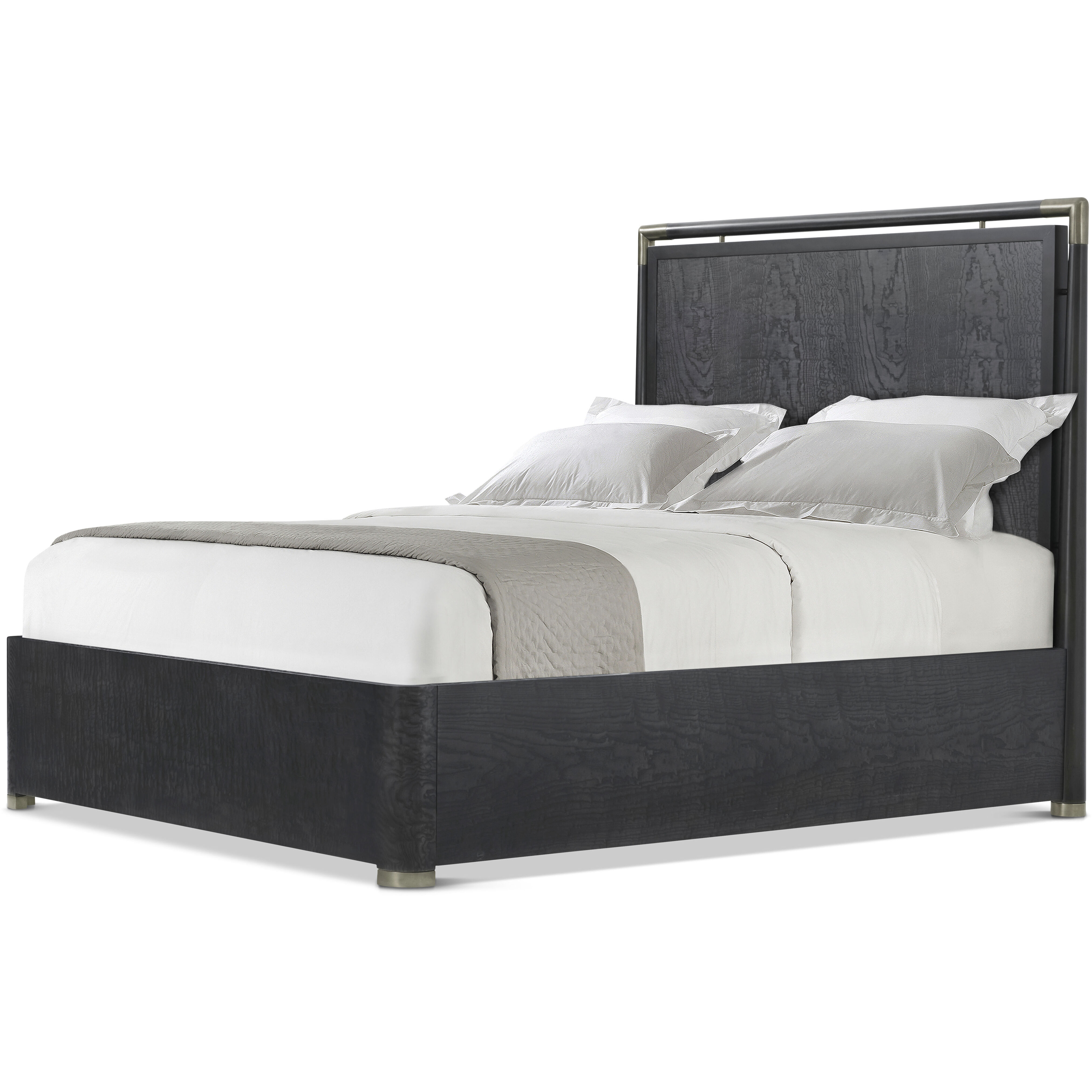 Kesden Silent Black US Queen Bed, Wooden