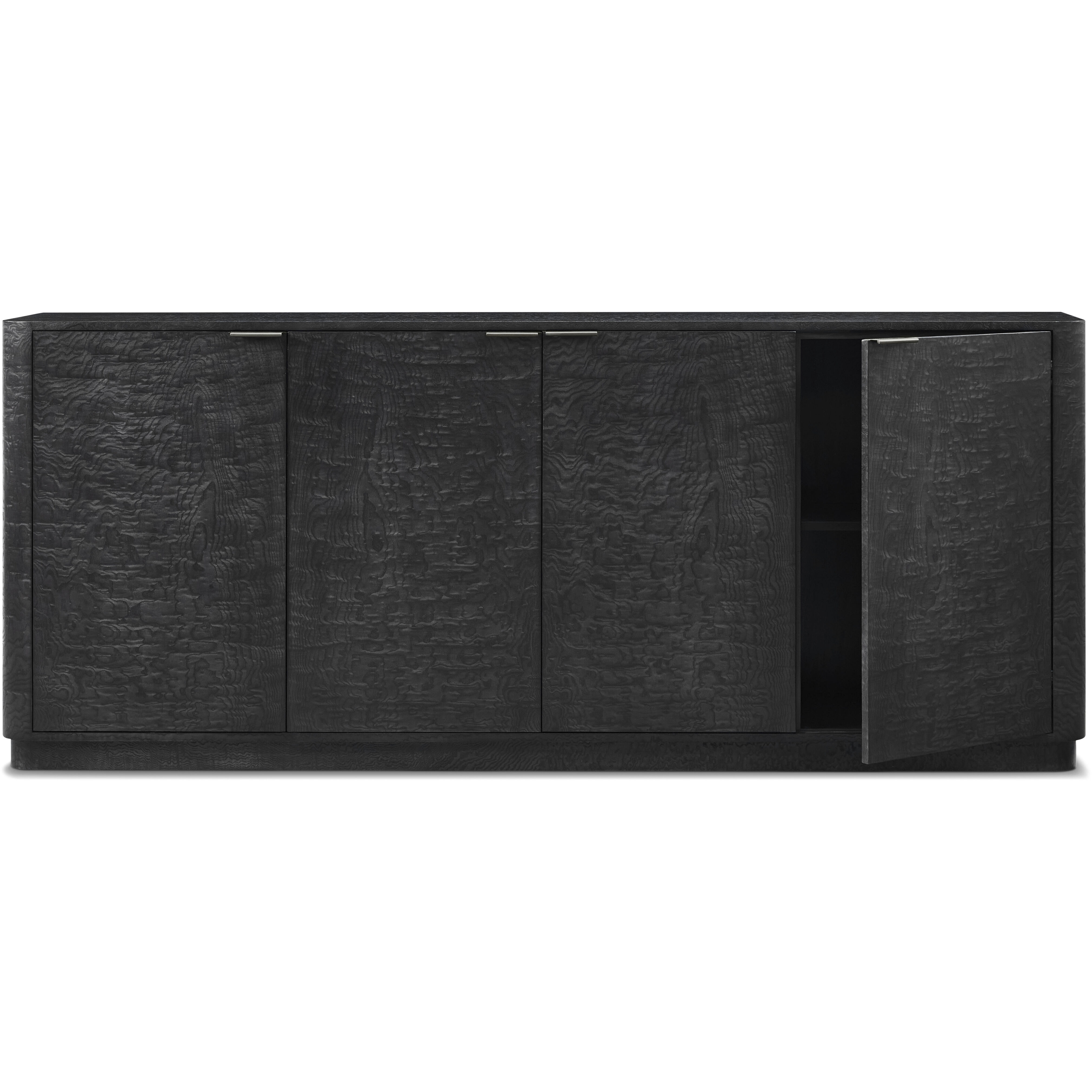 Kesden 86 X 18 inch Silent Black Sideboard, Wooden, 4-Door