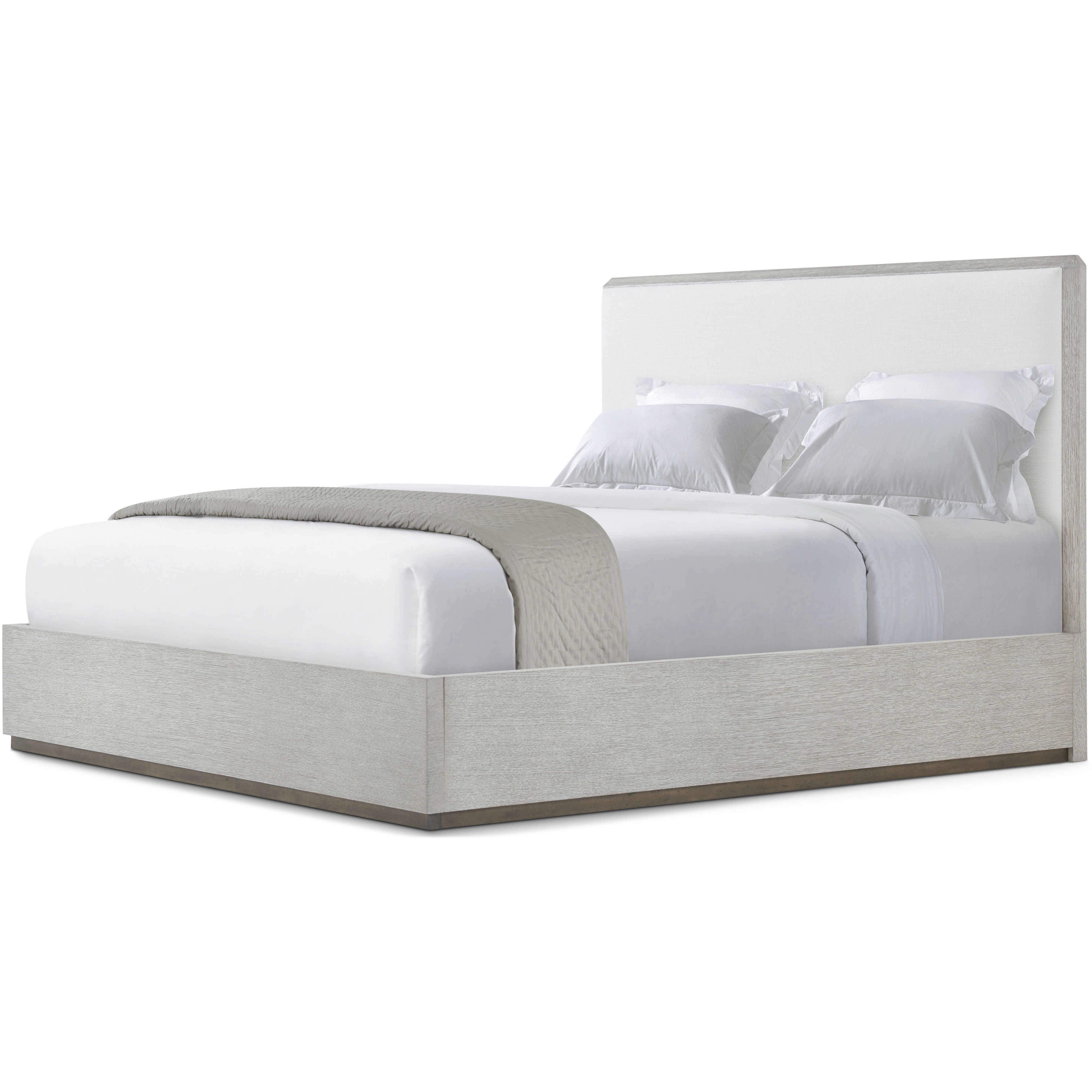 Spencer St. James Argento US King Bed, Wooden, Upholstered