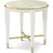 Judith Leiber Couture 24 X 24 inch Feather / Solstice / Polished Brass Side Table, Wooden