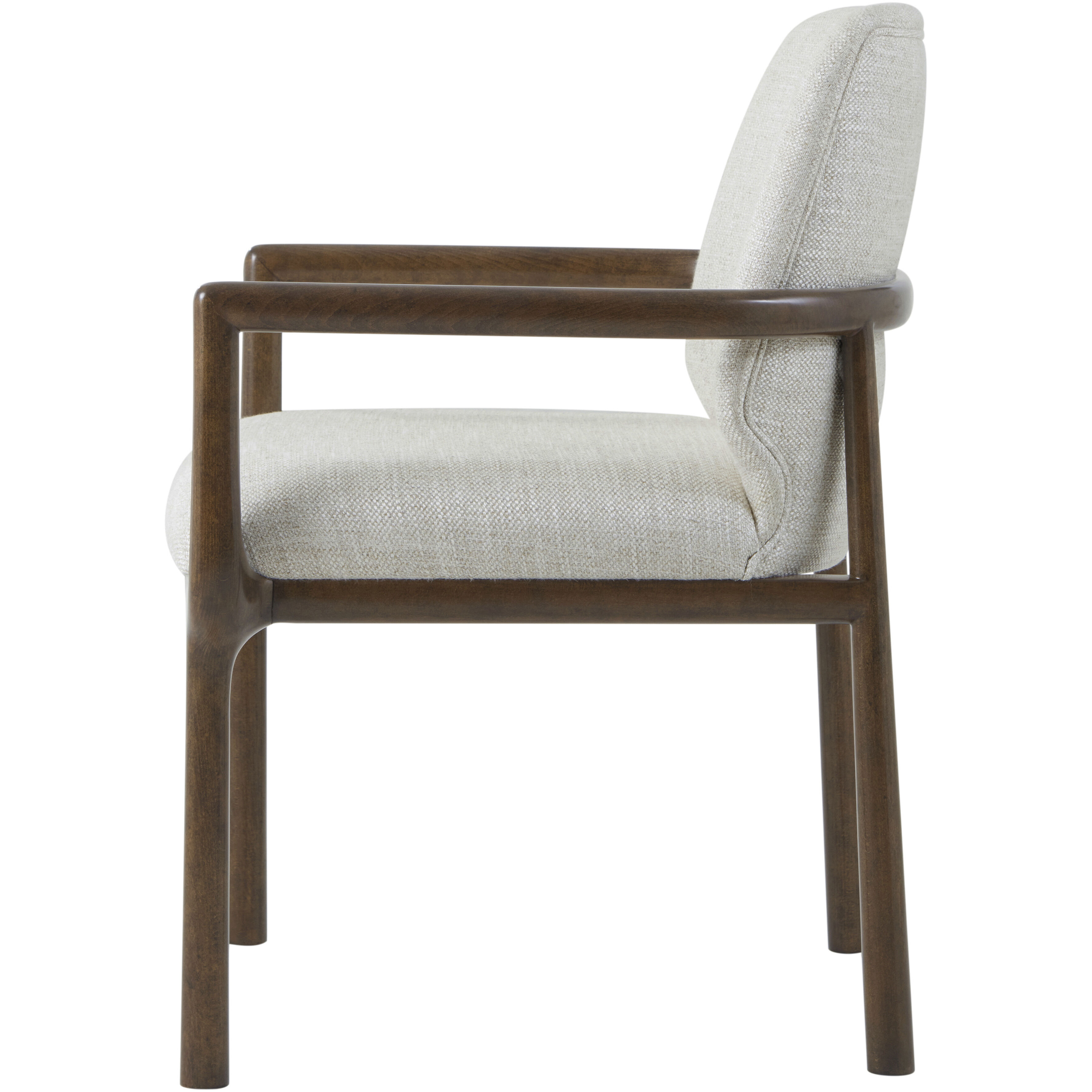 Kesden Pyramid Brown Dining Chair, Wooden, Upholstered