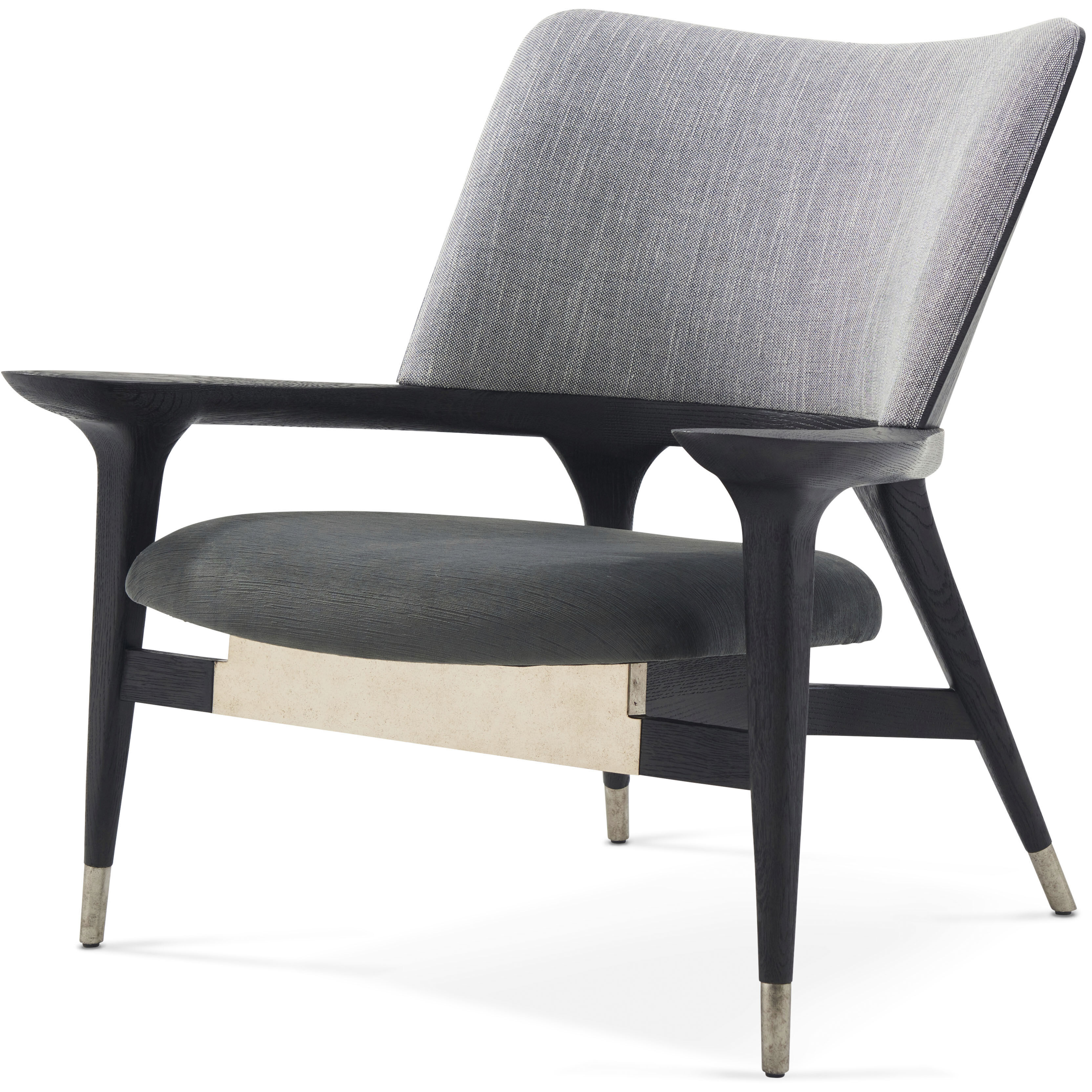 Mod Charcoal Oak Occasional Chair, Wooden, Upholstered
