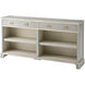 Theodore Alexander Grey Limestone Painted Low Bookcase
