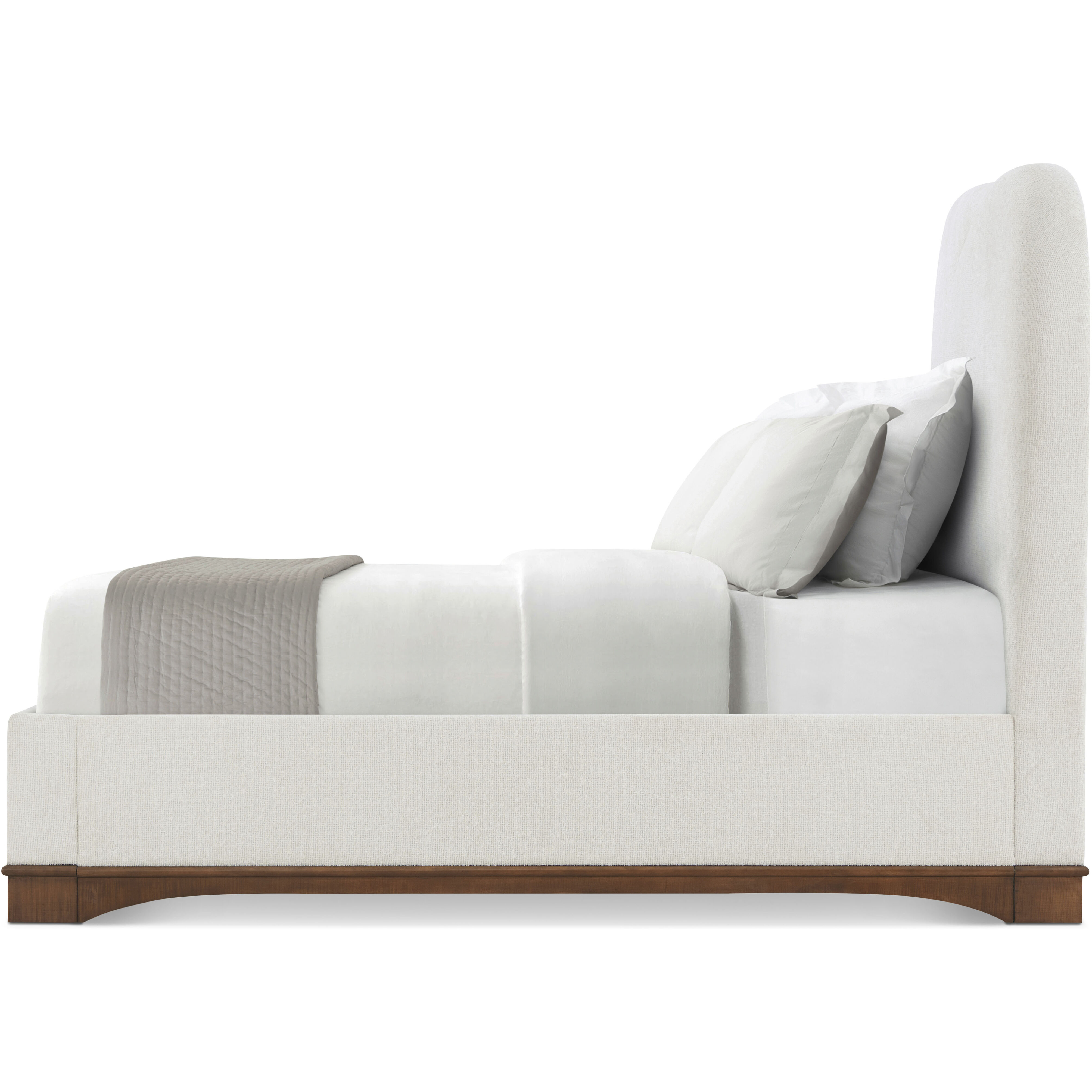 Origins Landmark California King Bed, Wooden, Upholstered