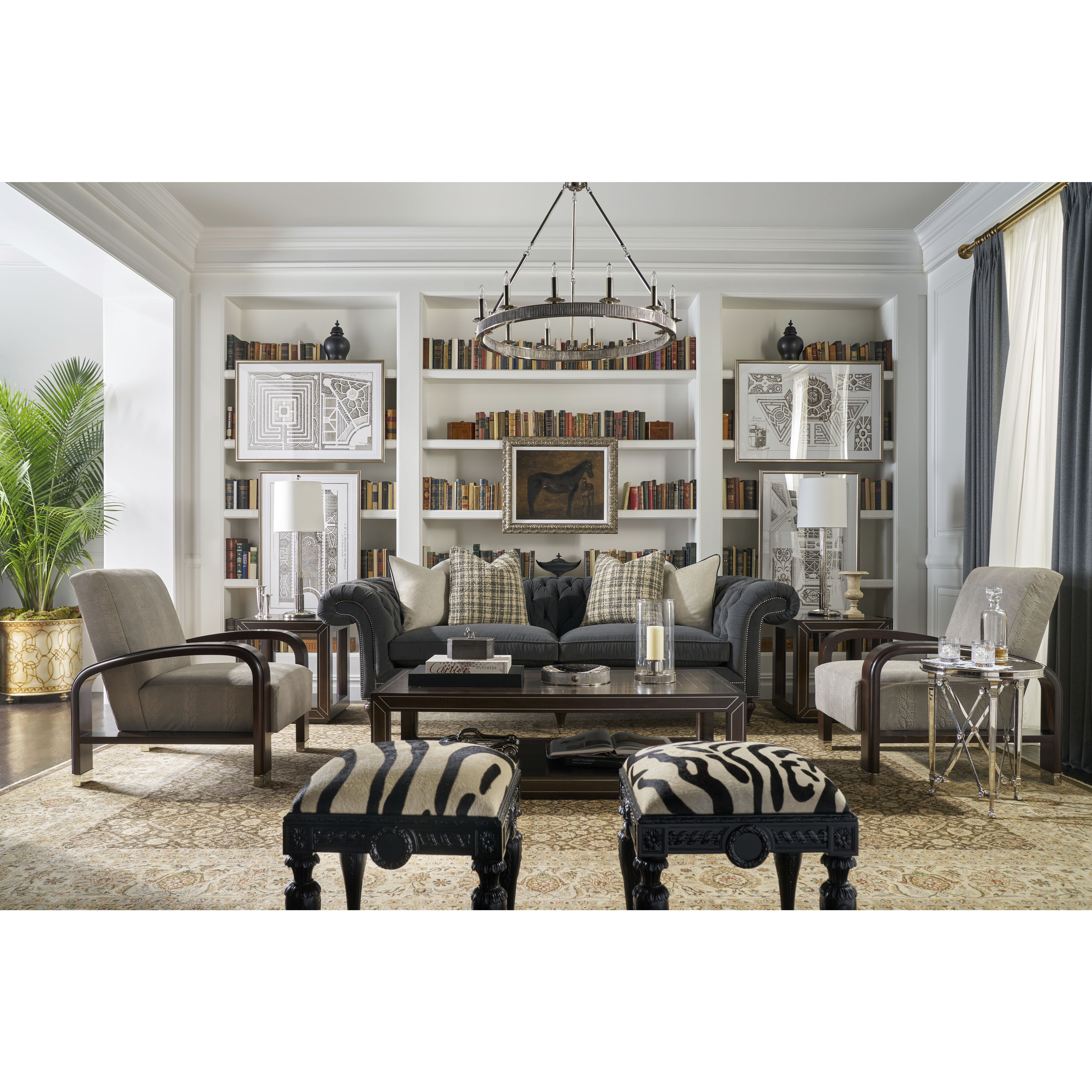 Haringey 20.75 inch One Fifth Black Stool, Wooden, Upholstered, Spencer London