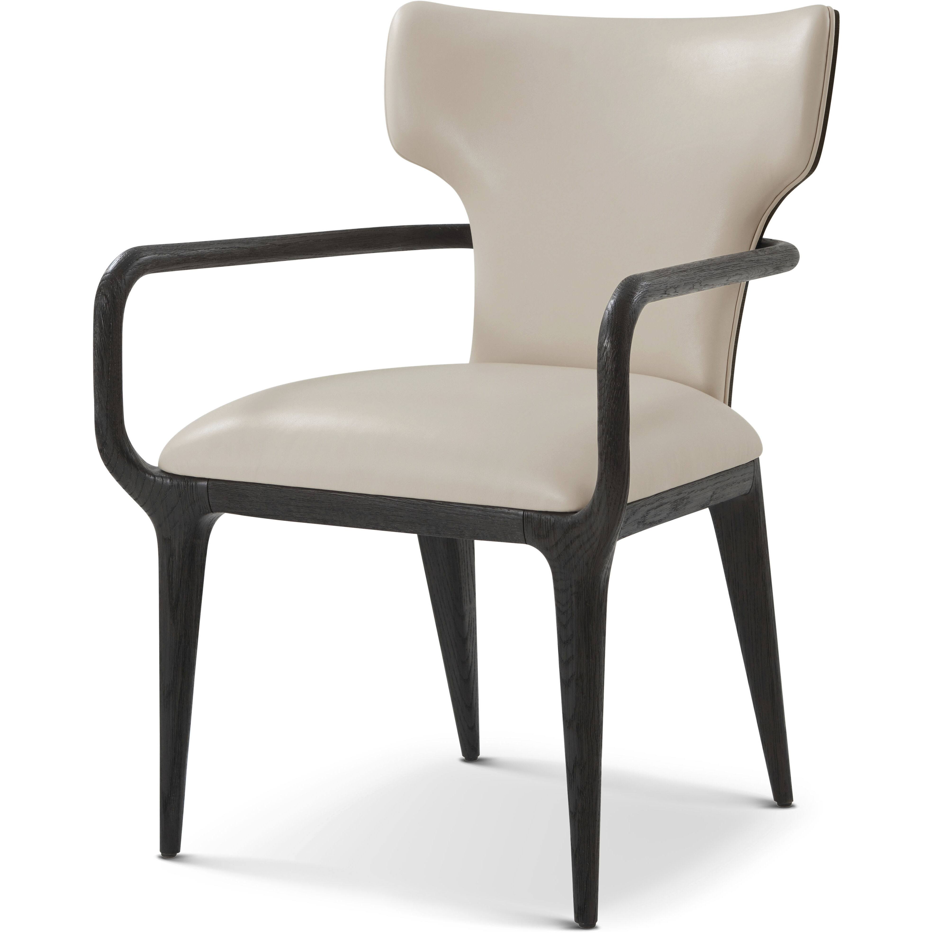 Repose Charcoal Oak Dining Chair, Wooden, Upholstered