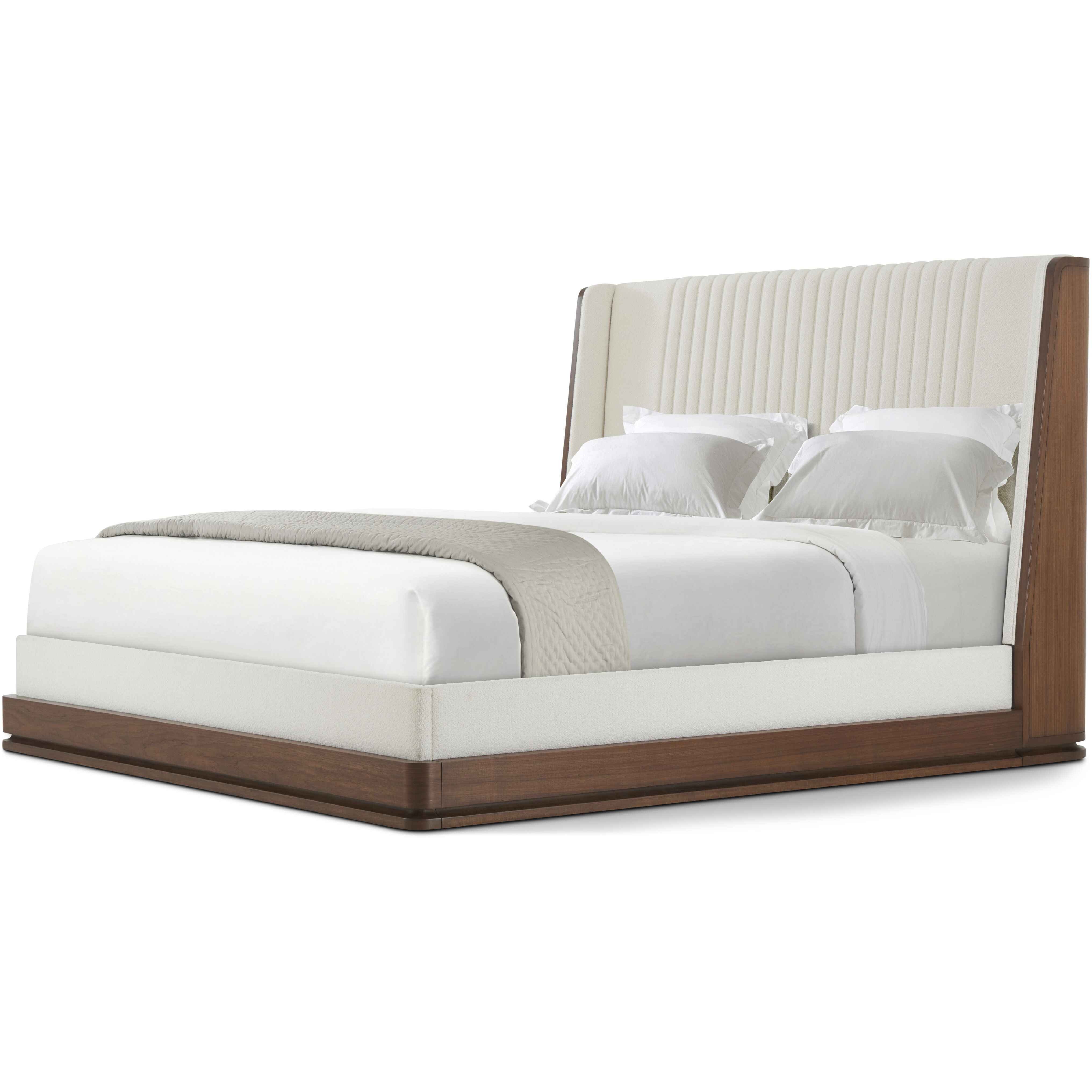Spencer Coronet US King Bed, Wooden, Upholstered