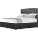 Kesden Silent Black California King Bed, Wooden
