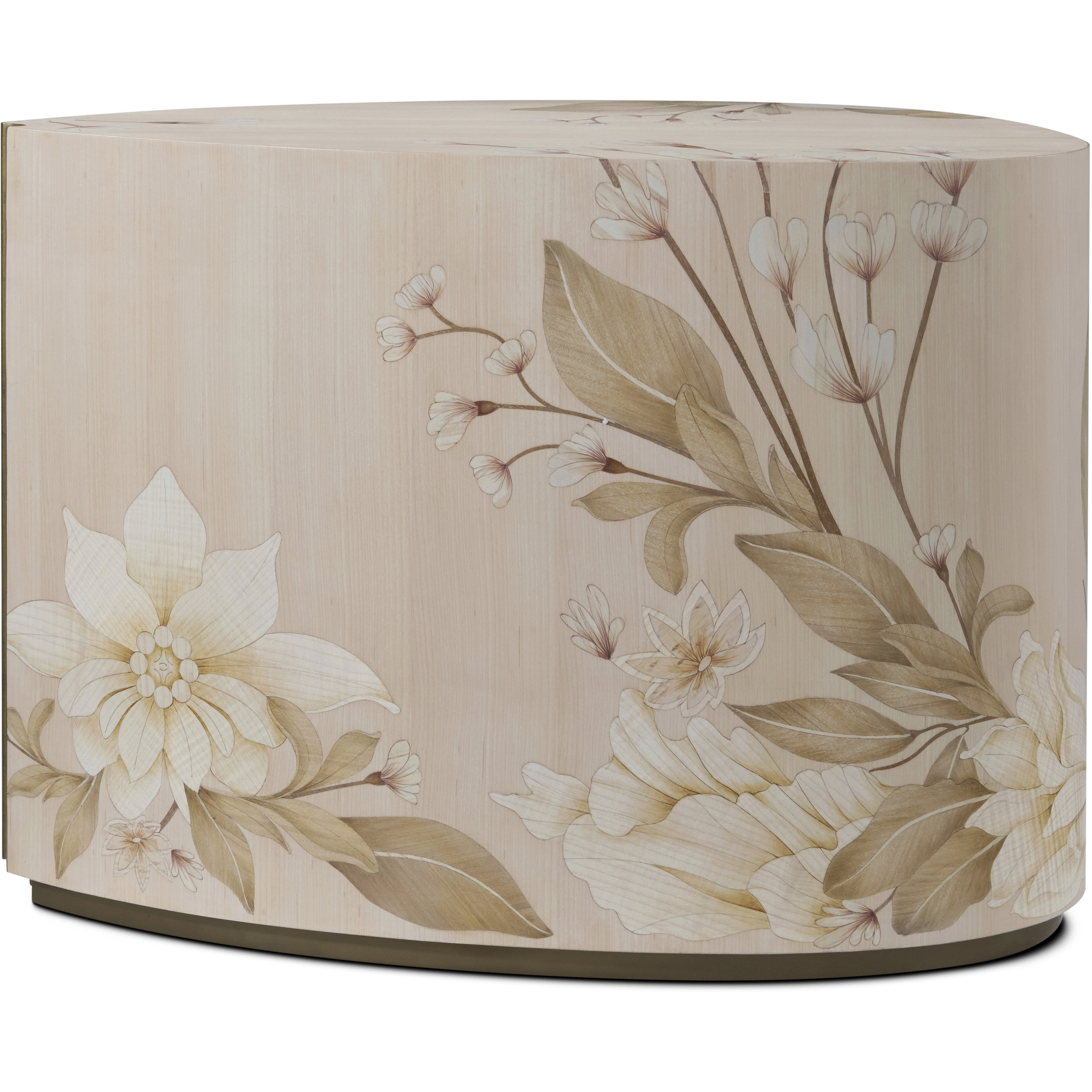 Bouquet 25 X 18 inch Buttercream Side Table, Wooden