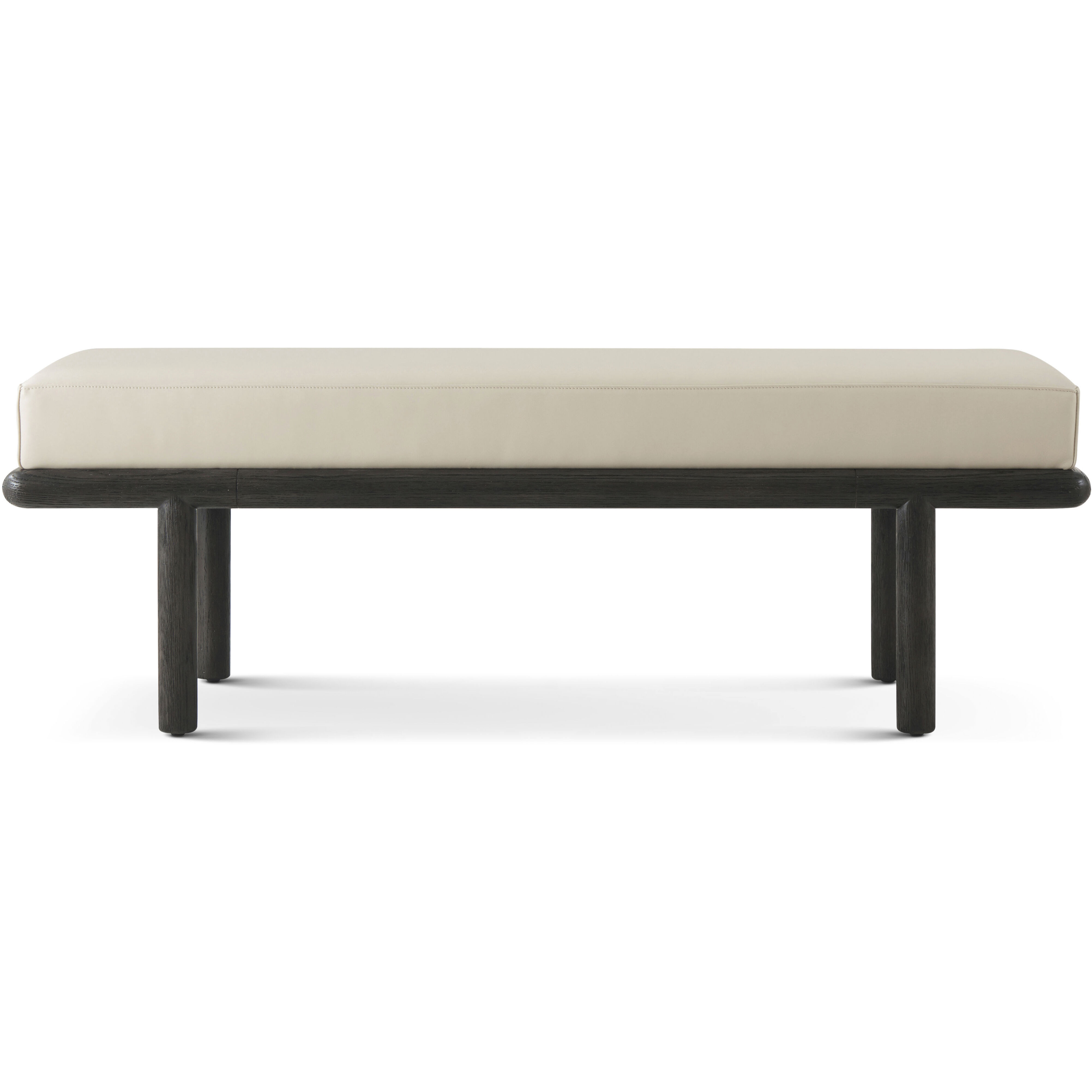 Repose Charcoal Oak End-of-Bed Bench, Wooden, Upholstered