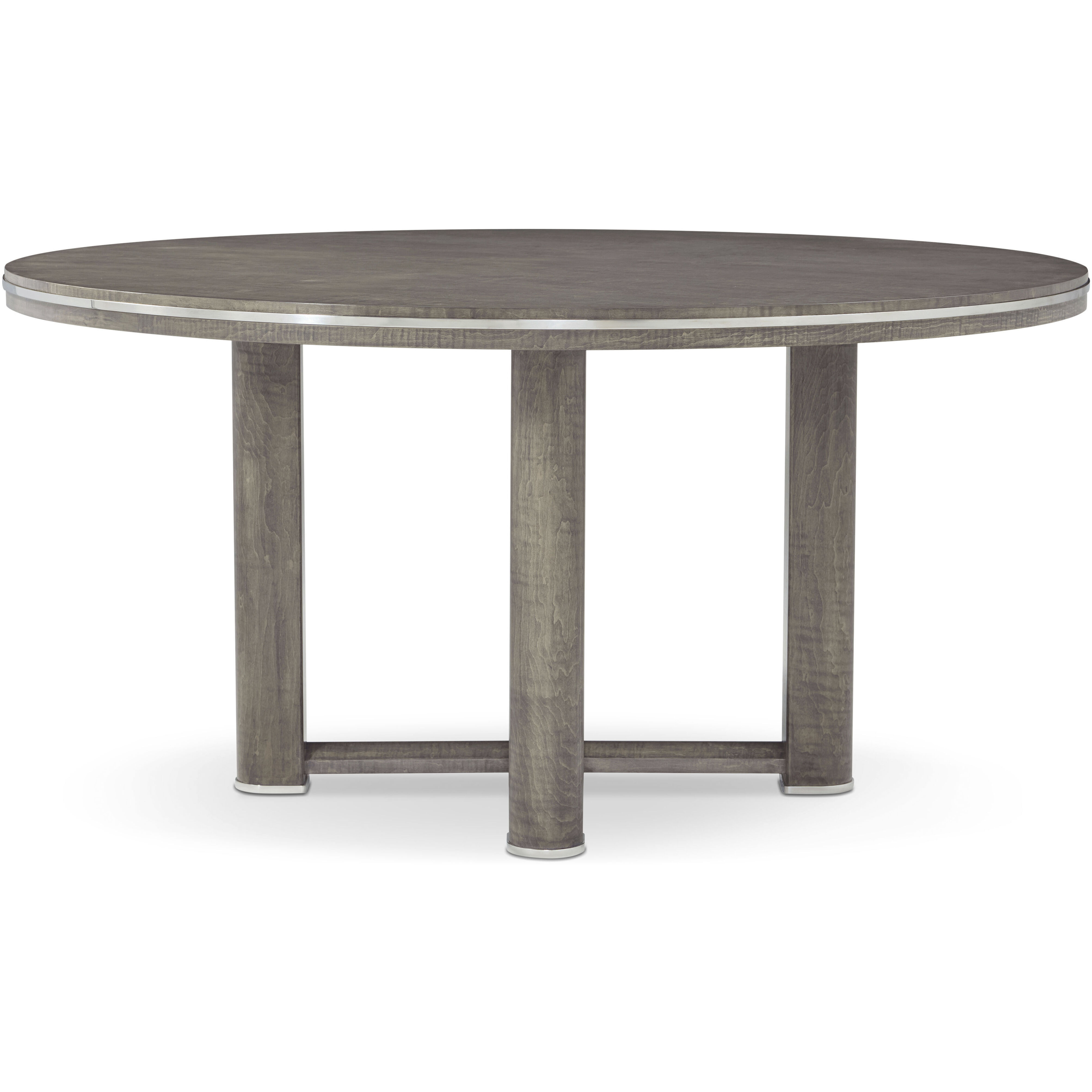 Hudson 60 X 60 inch Pebble Grey Round Dining Table, Wooden
