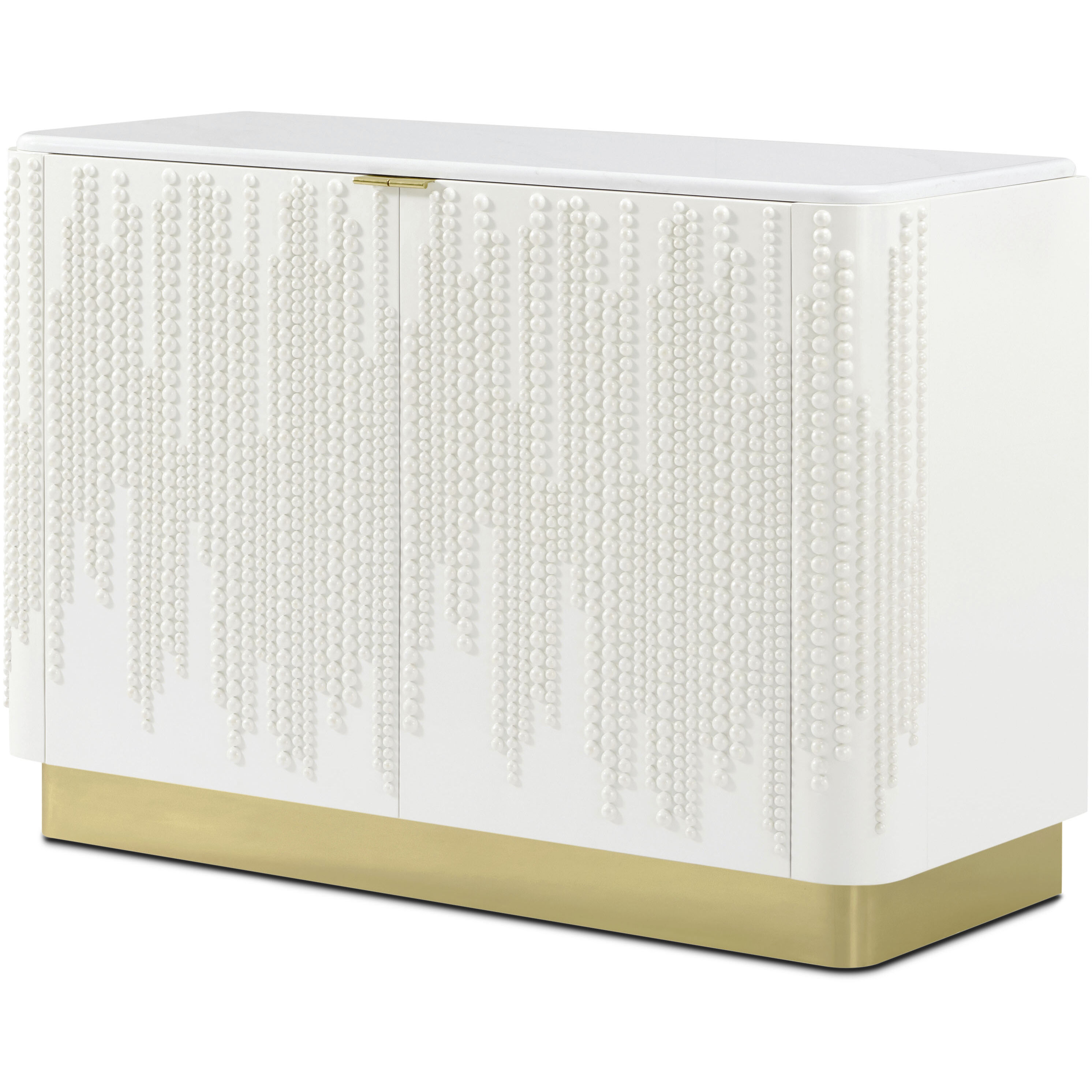 Judith Leiber Couture 50 X 20 inch Solstice Credenza, Wooden, 2-Door, Marble Top