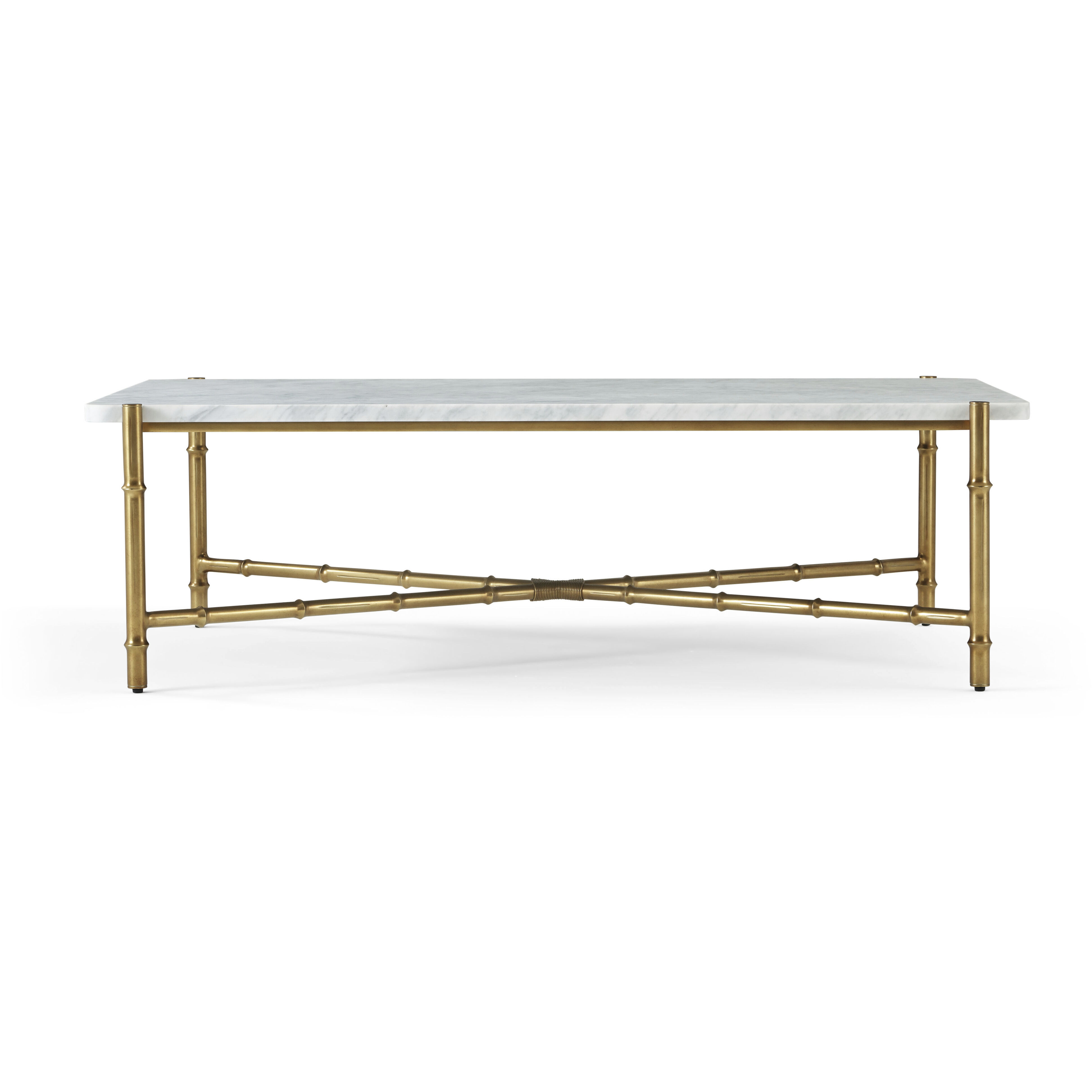 Kesden 55 X 34.5 inch Satin Brass Cocktail Table