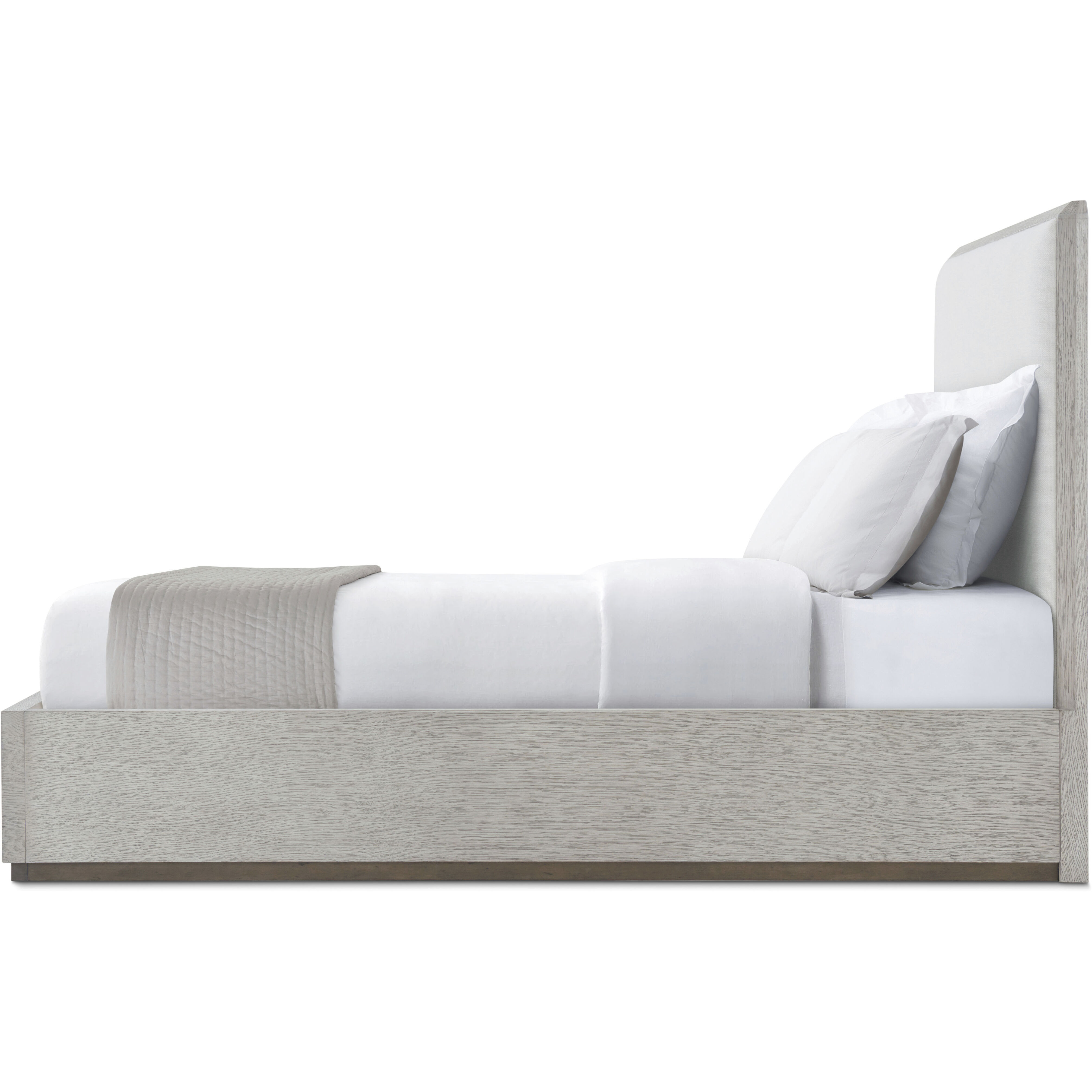 Spencer St. James Argento US King Bed, Wooden, Upholstered