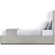 Spencer St. James Argento US King Bed, Wooden, Upholstered