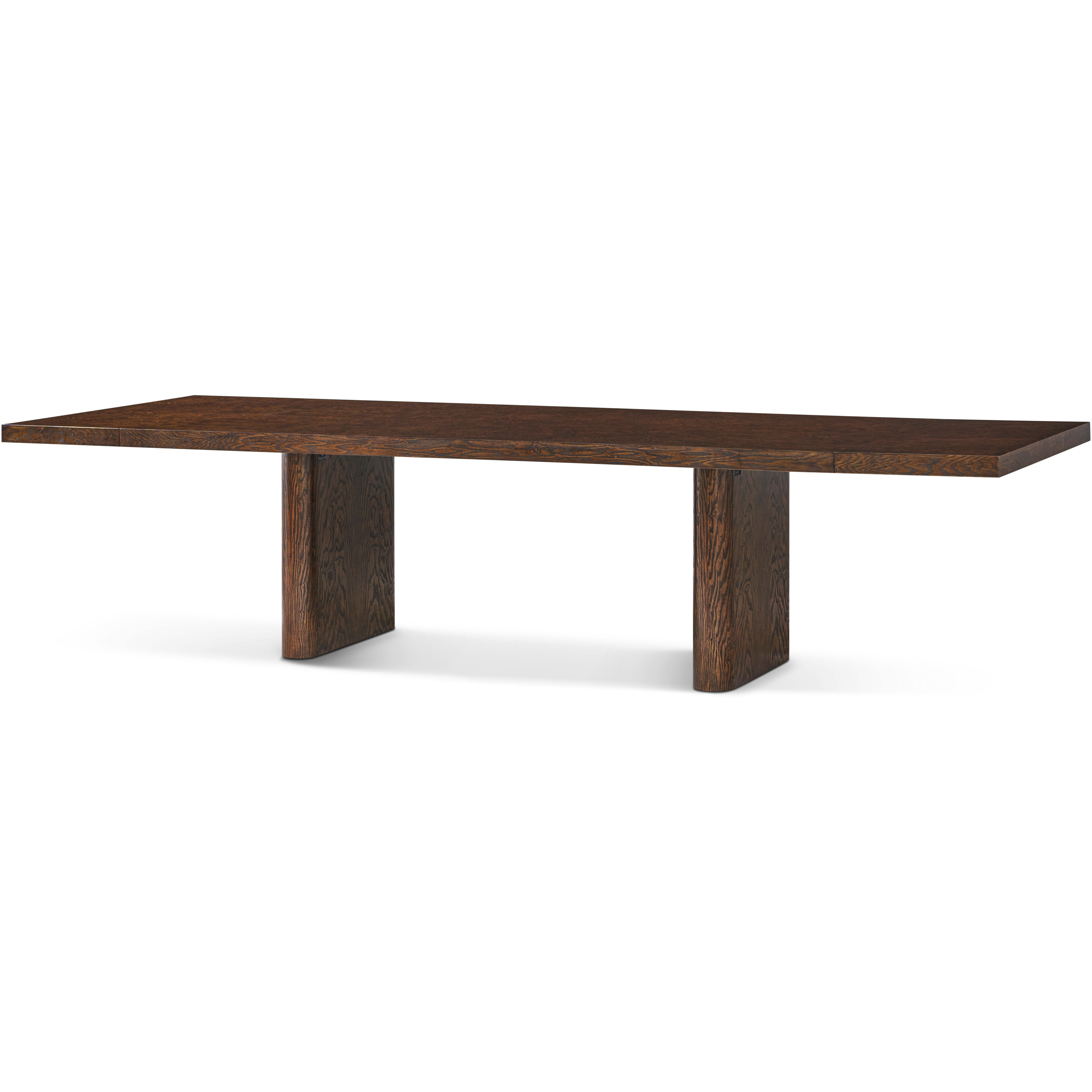 Kesden 128 X 44 inch Pyramid Brown Extension Dining Table, Wooden