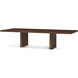 Kesden 128 X 44 inch Pyramid Brown Extension Dining Table, Wooden