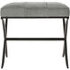 X-S 17 inch Verde Bronze Ottoman, Upholstered