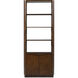 Kesden Pyramid Brown Bookshelf, Wooden, 4-Shelf