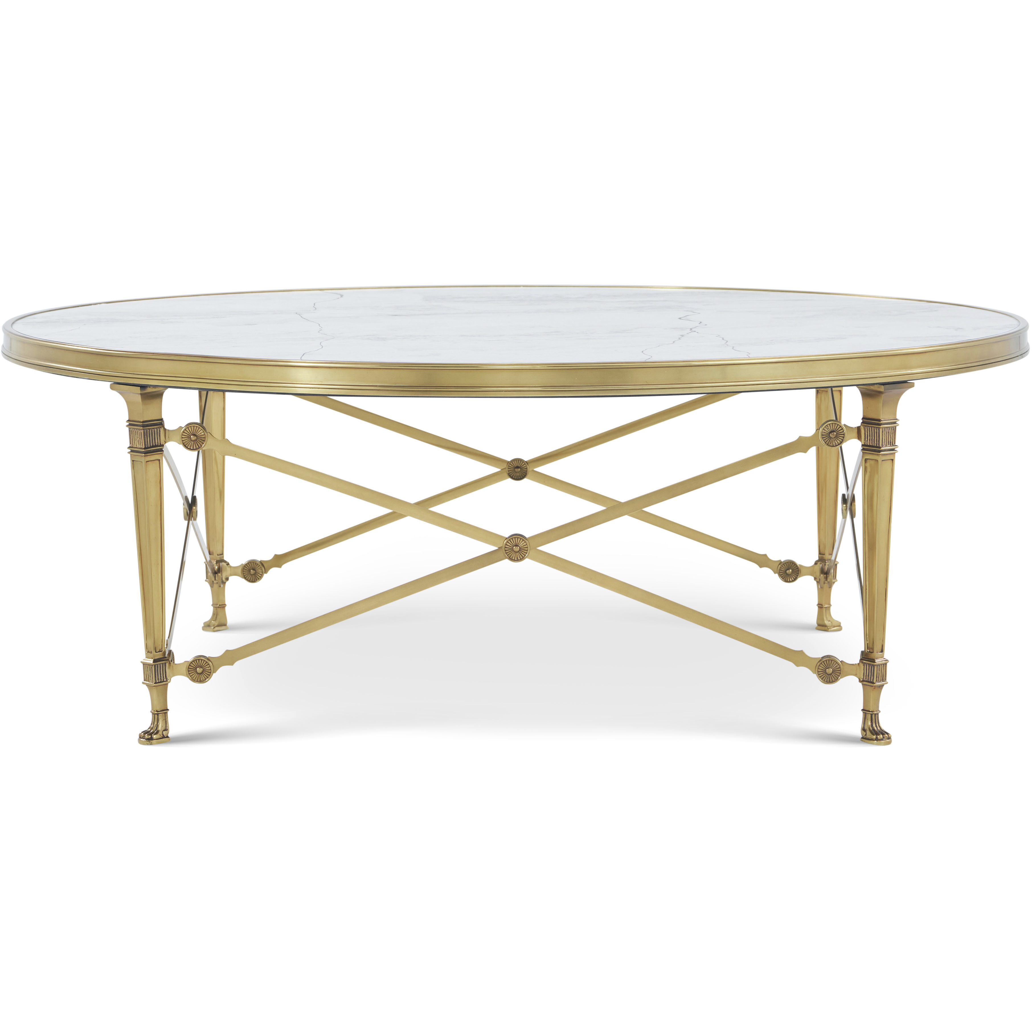 Spencer London 45 X 45 inch Cannes Brass / Lacus Quartz Cocktail Table