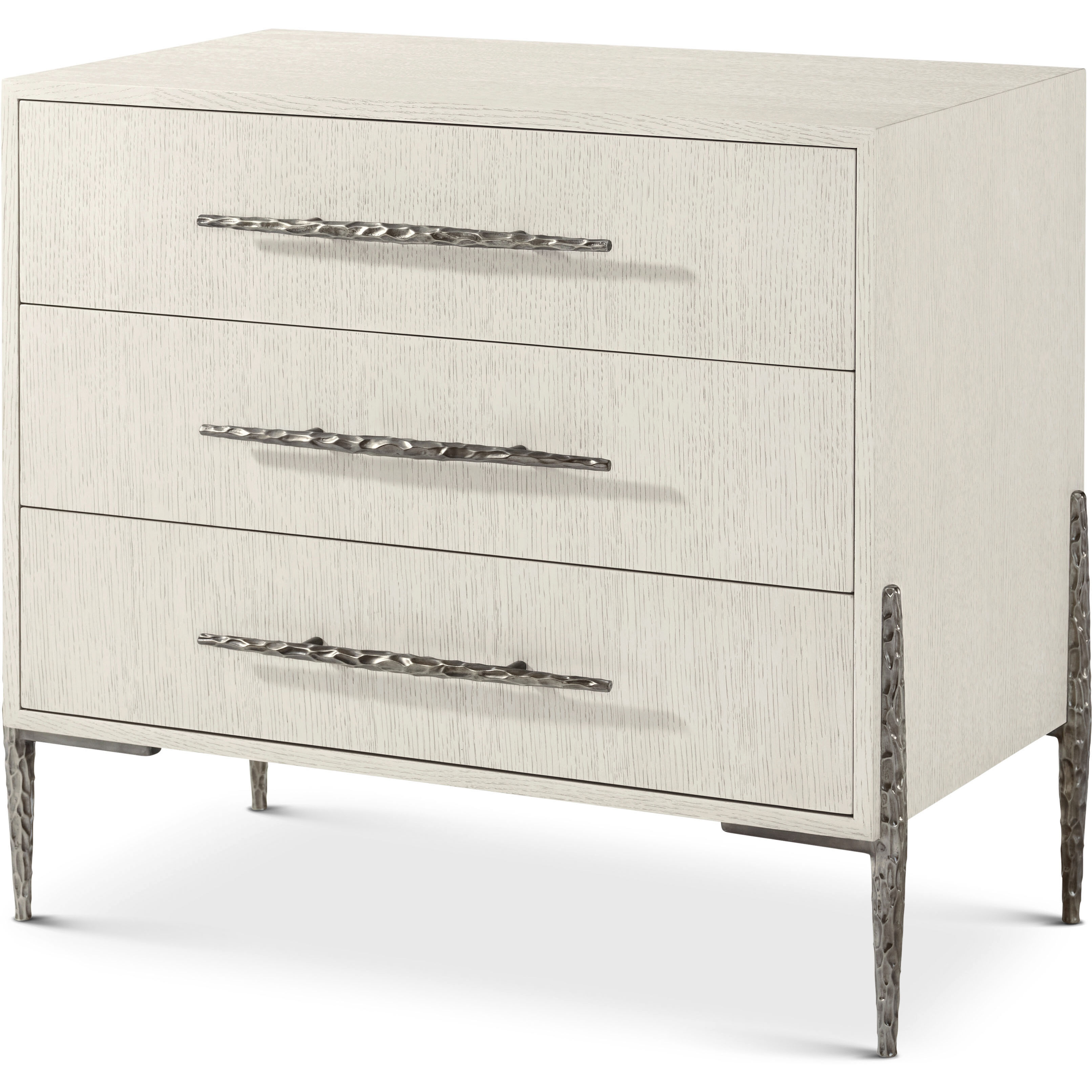 Essence 34 X 31.5 inch Opal Nightstand, Wooden, 3-Drawer