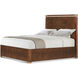 Kesden Pyramid Brown US Queen Bed, Wooden